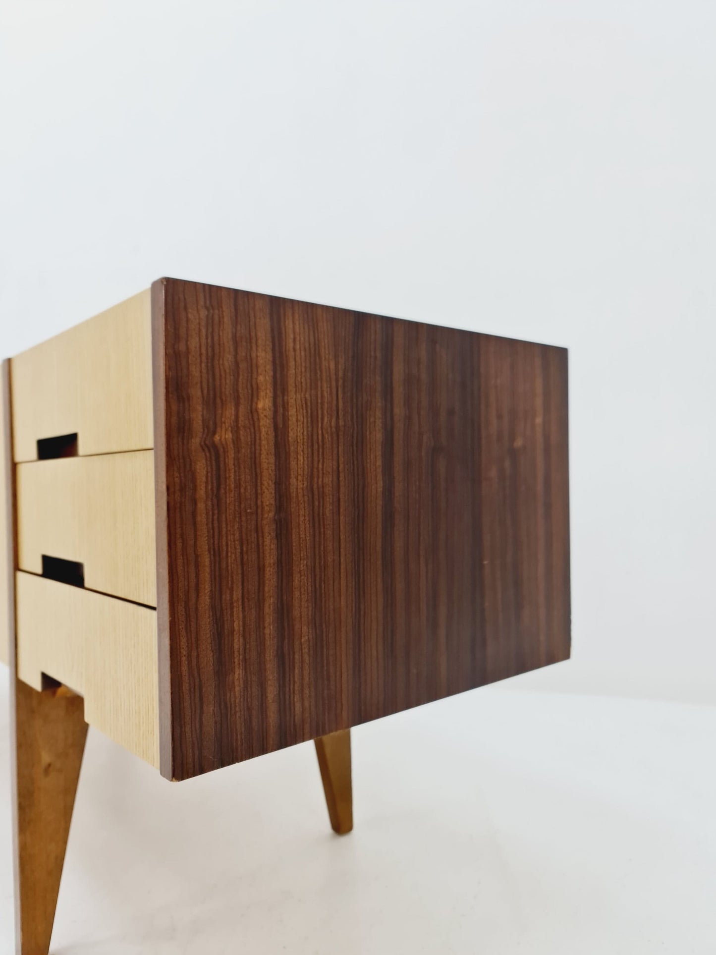 Midcentury German vintage Ash & walnut sideboard, 1960s