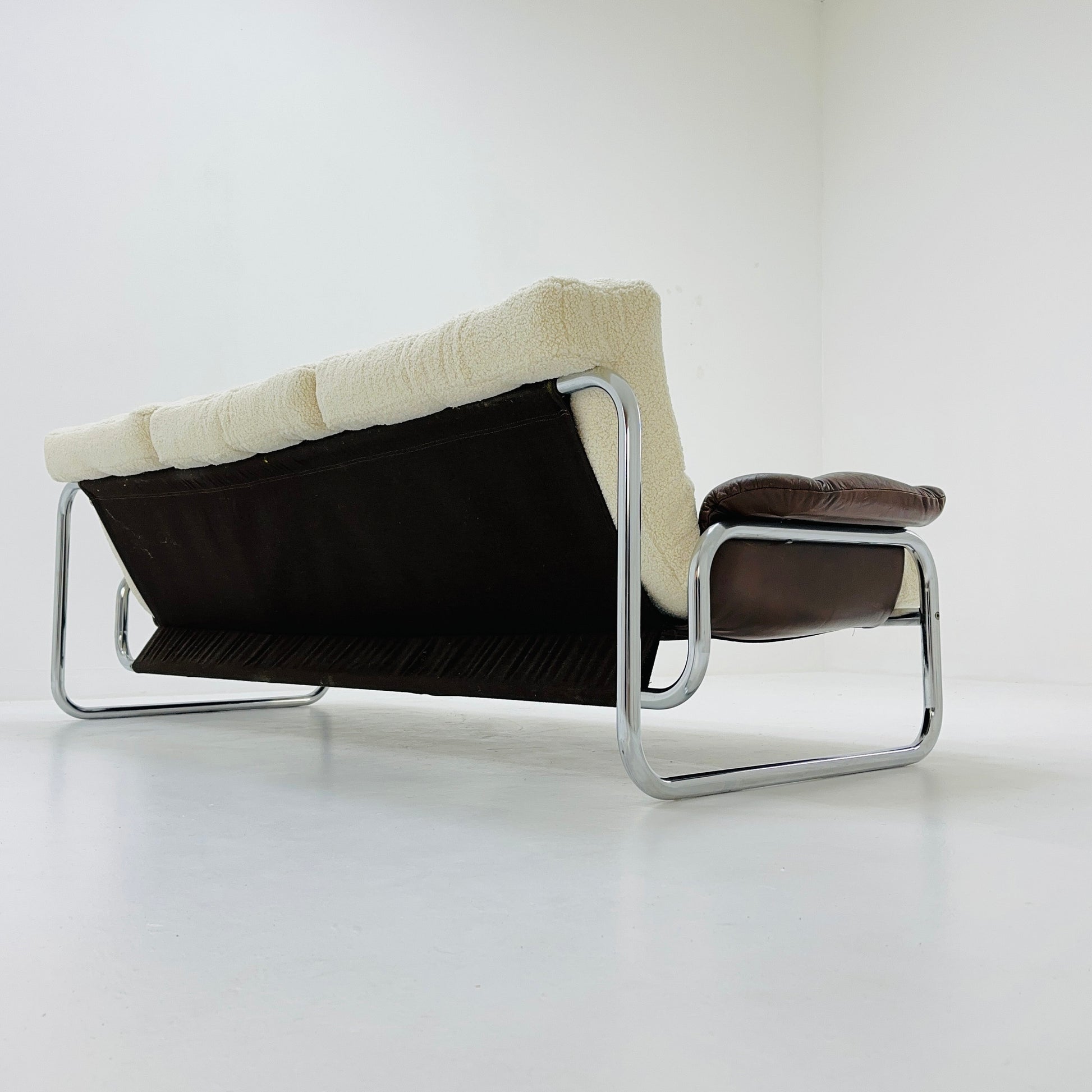 Mid century 3-Seater tubular frame sofa "BORKUM" by John Bertil Häggström ,from Ikea 1970s