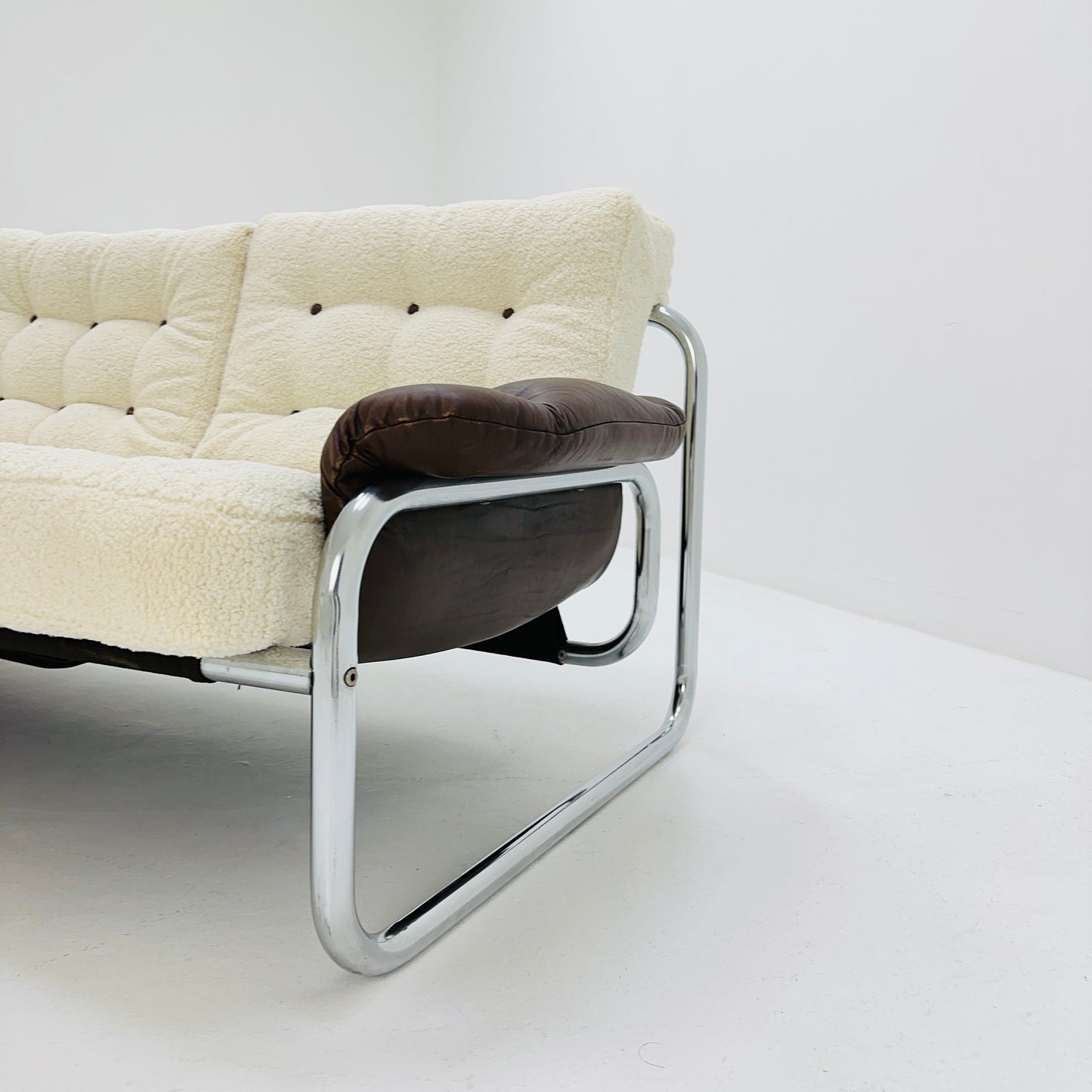 Mid century 3-Seater tubular frame sofa "BORKUM" by John Bertil Häggström ,from Ikea 1970s