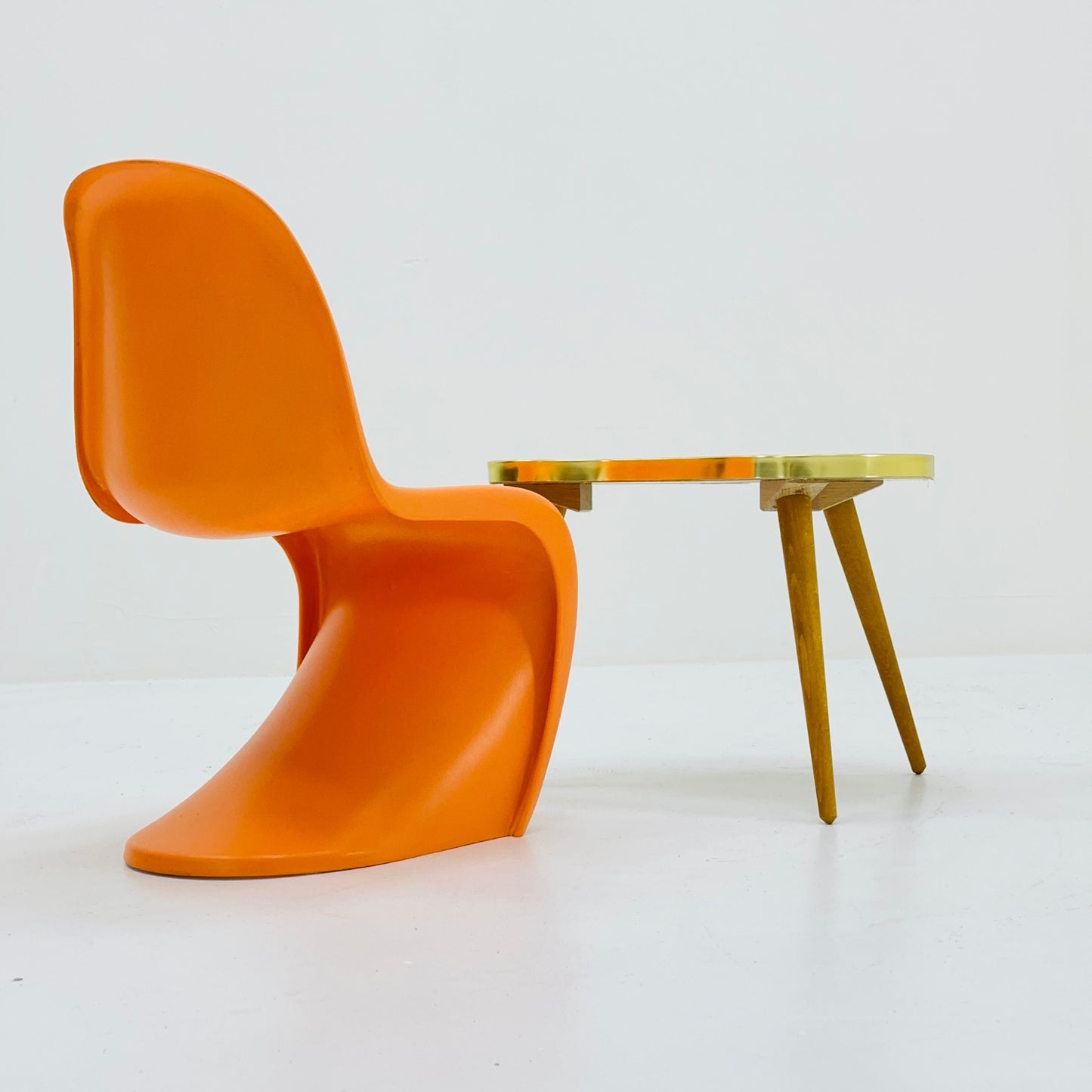 Space age set of Junior Kids Chair by Verner Panton for Vitra, 2006 with flower table -set 1970s