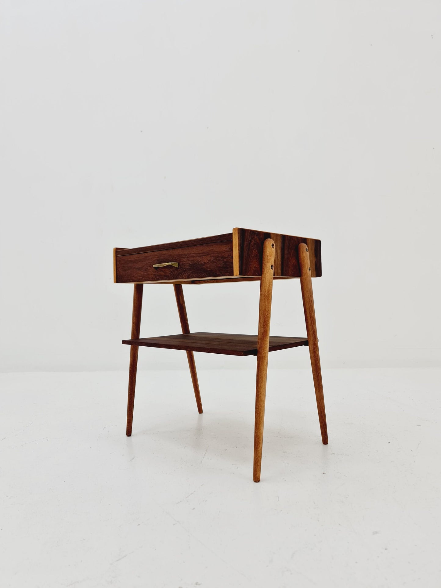 Midcentury Danish Rosewood & teak vintage Side table/ Bedside table/ Night stand, 1960s