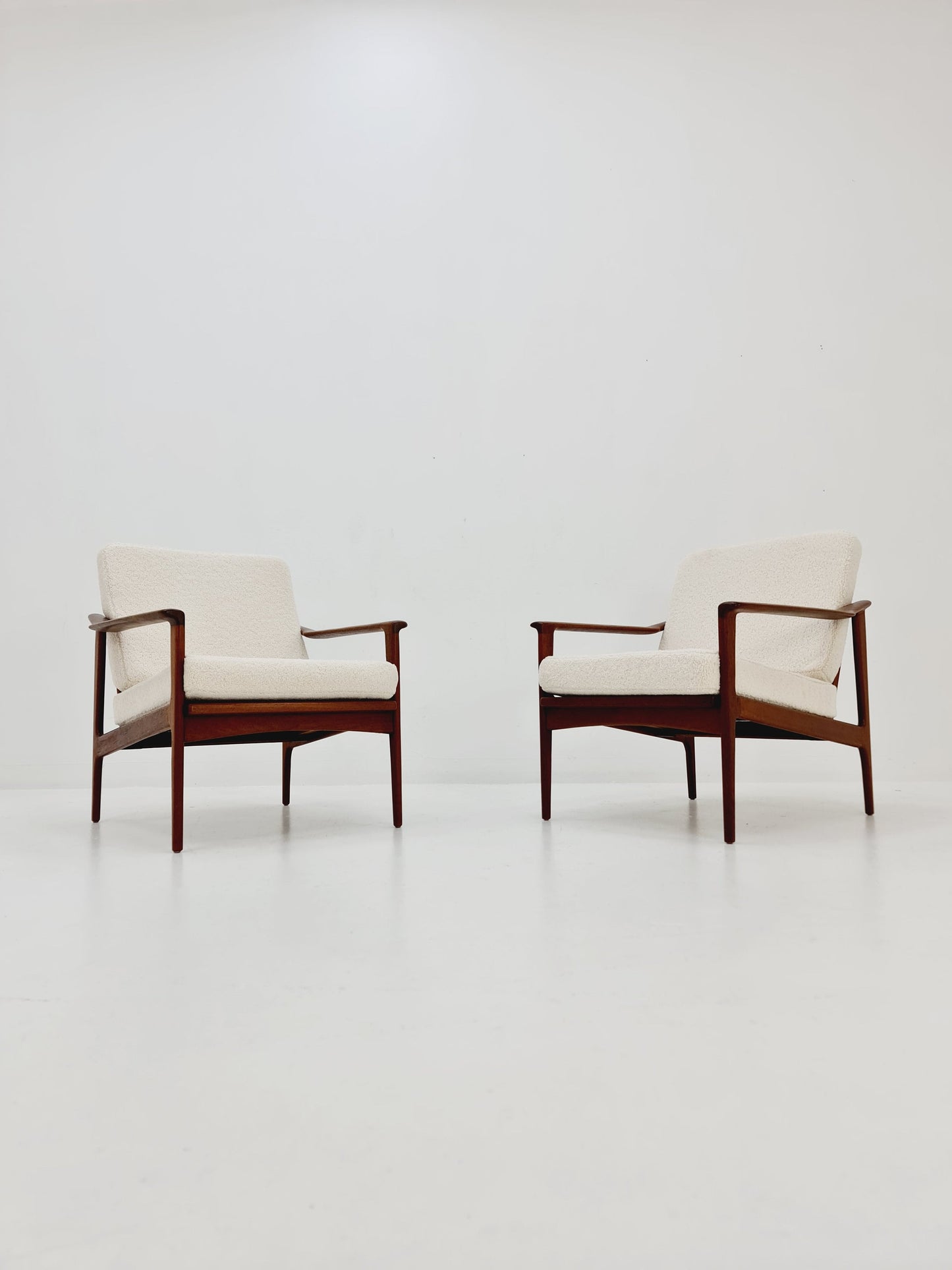 Mid-century Danish teak lounge chair/ armchair by Frank Brother for Moreddi, set of 2, 1960s