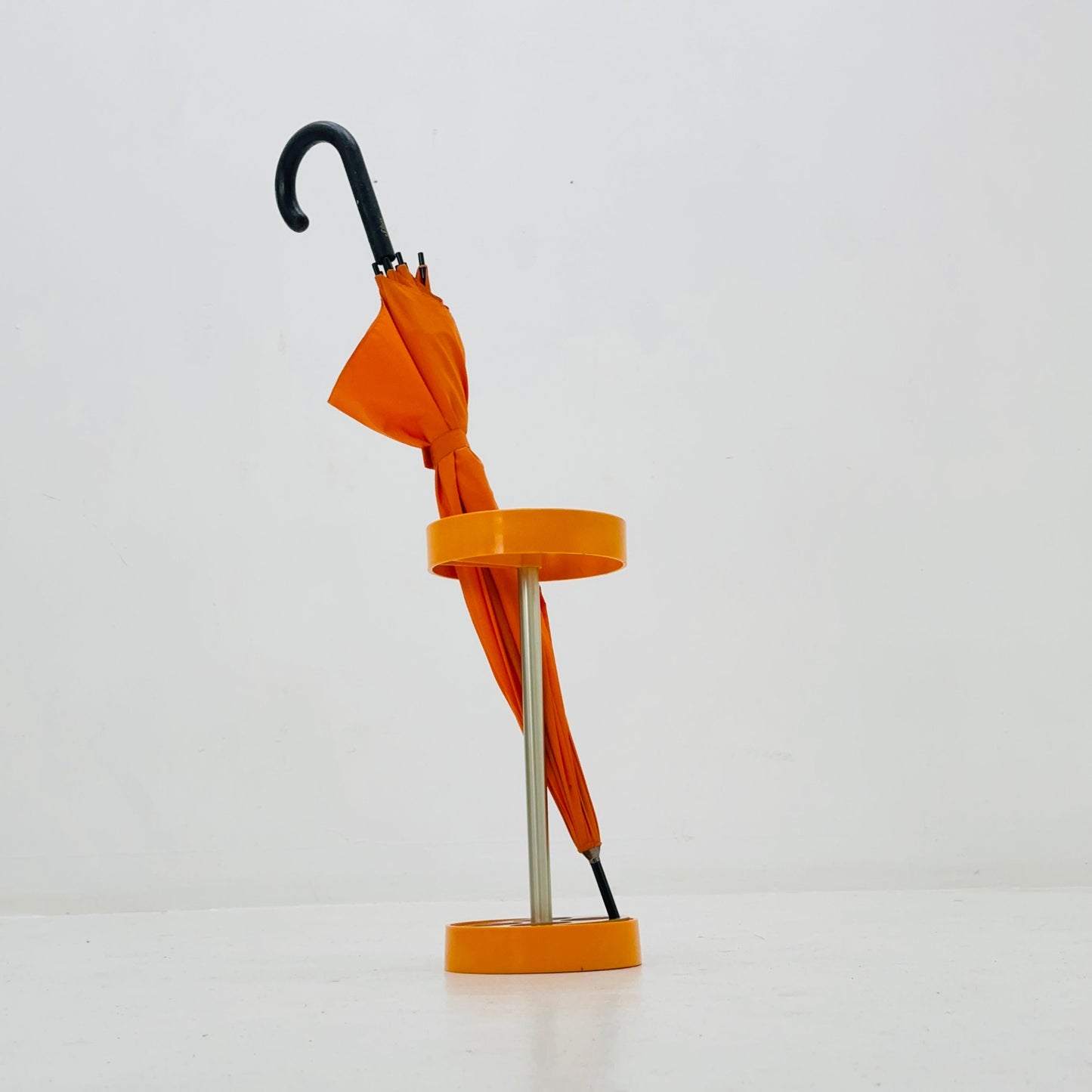 Space age orange umbrella holder/stand 1970s