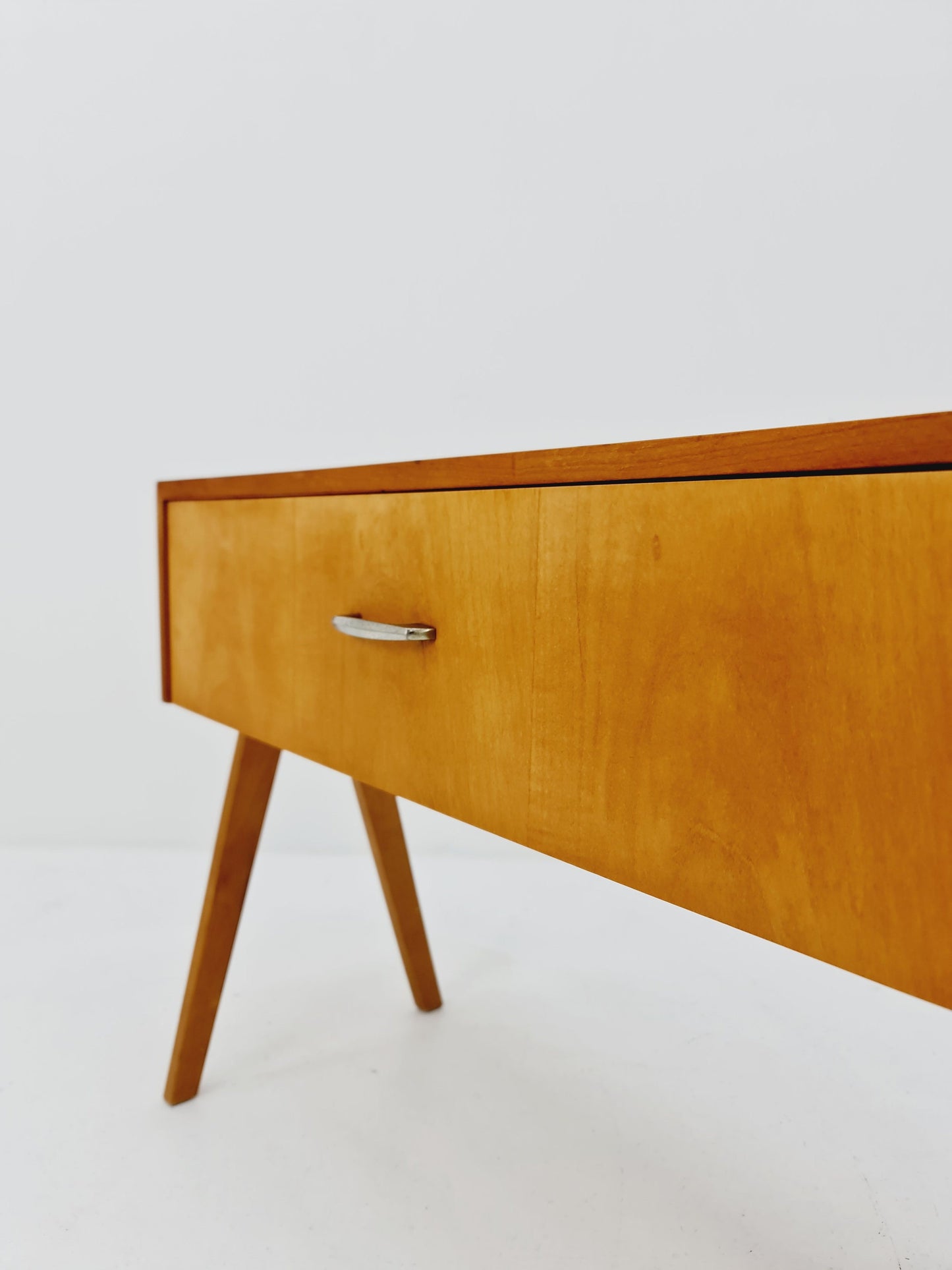 German mid-century beech small sideboard /side table, 1950s