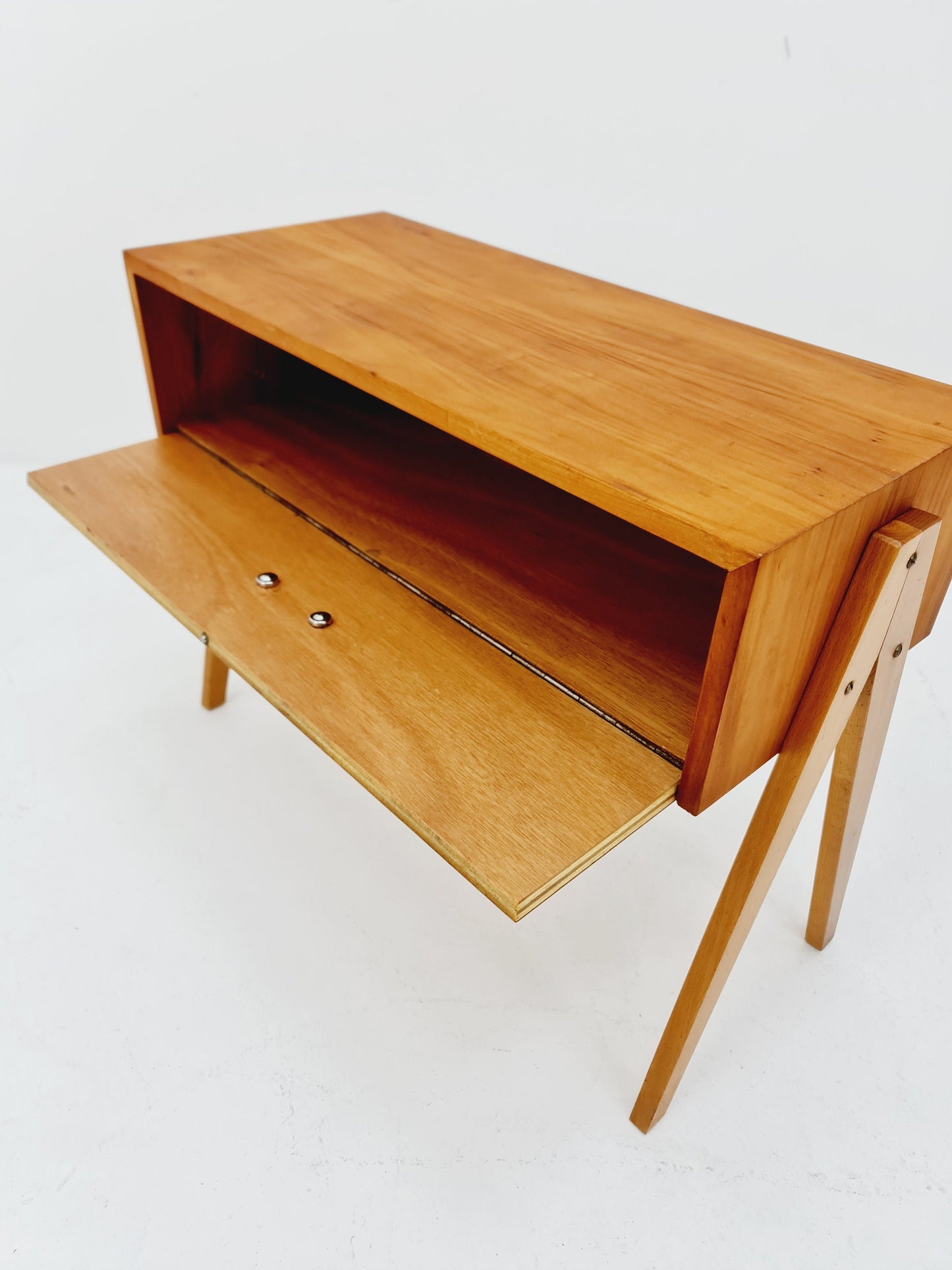 German mid-century beech small sideboard /side table, 1950s
