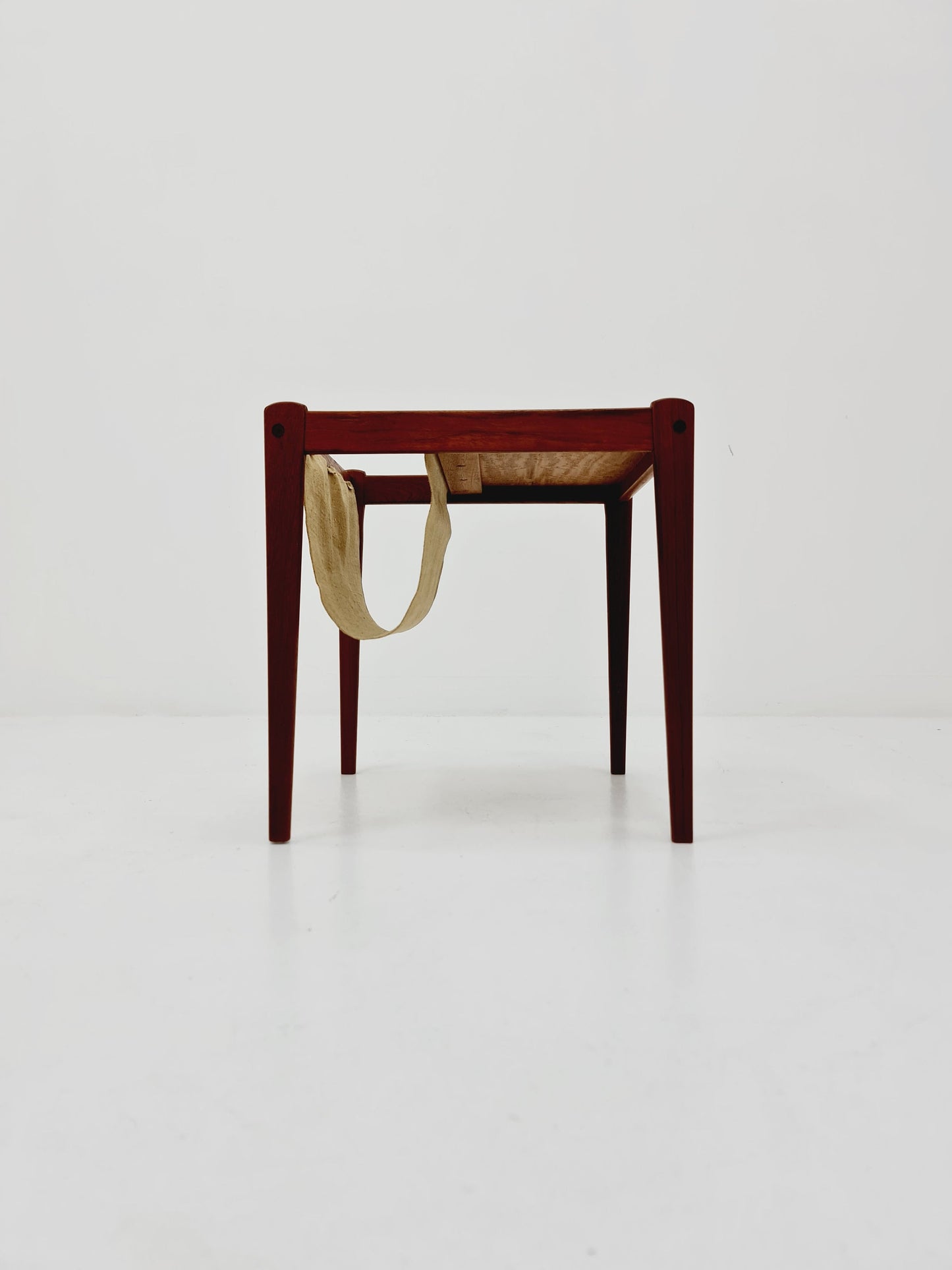 Danish Mid century solid teak Side table magazine rack by Brdr.Furbo For spottrup , 1960s