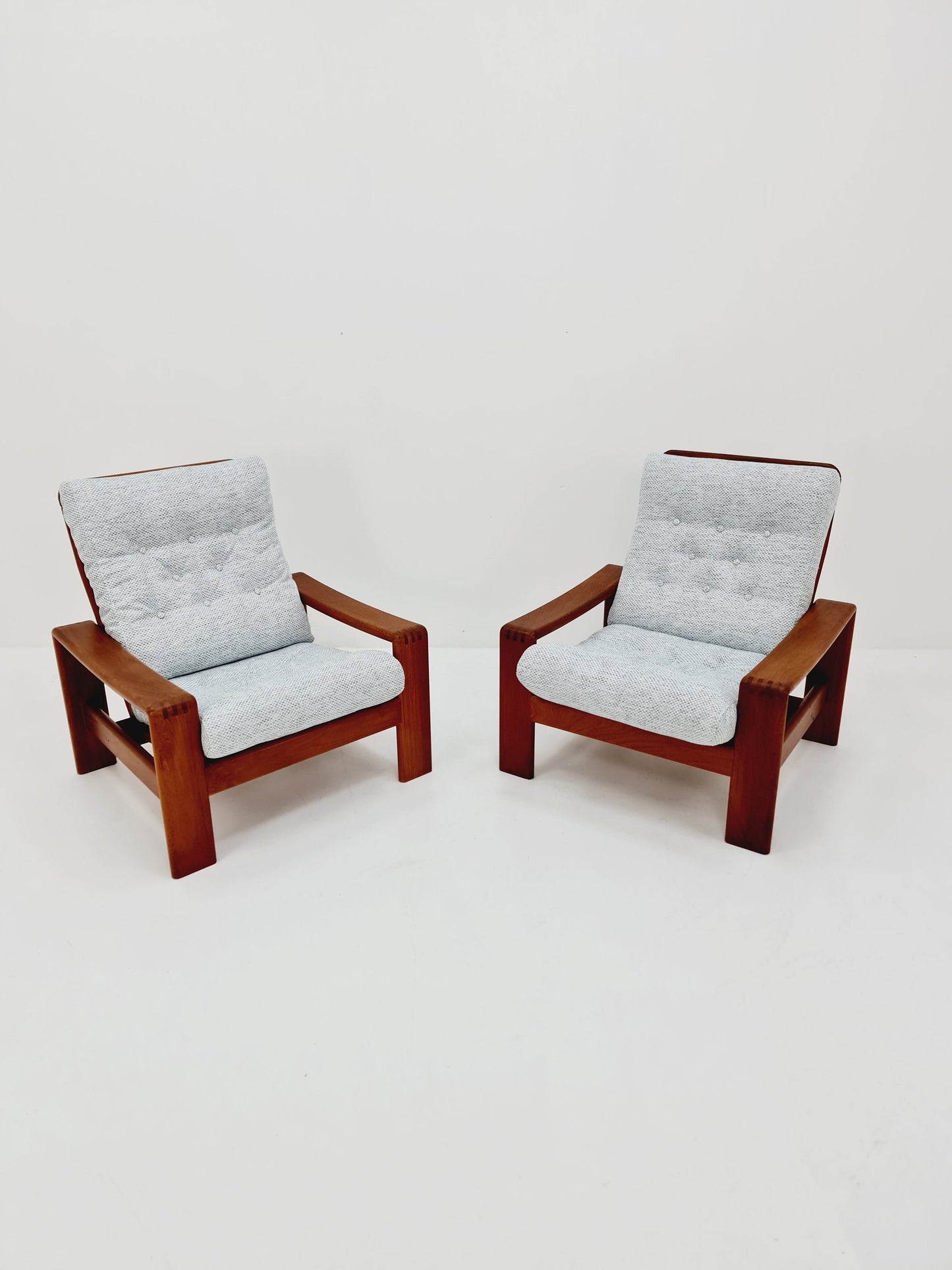 Mid Century Armchairs teak by EMC Denmark Set of 2