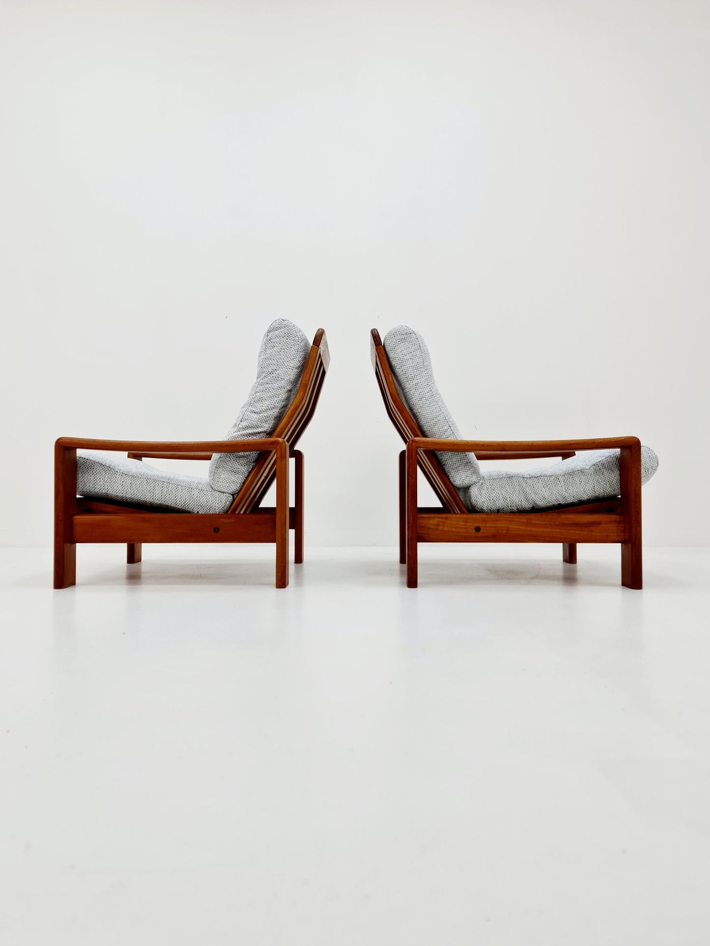 Mid Century Armchairs teak by EMC Denmark Set of 2