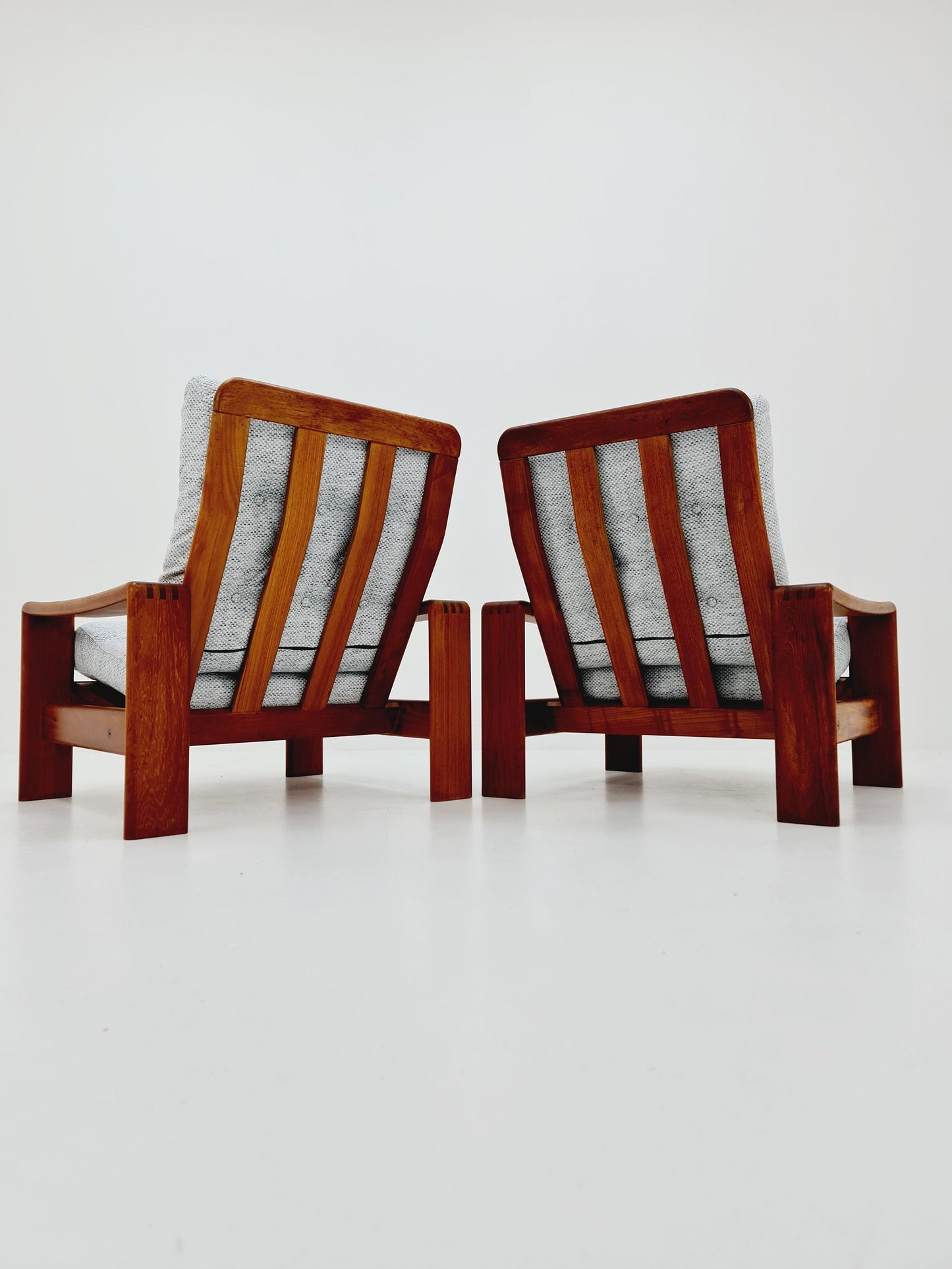 Mid Century Armchairs teak by EMC Denmark Set of 2