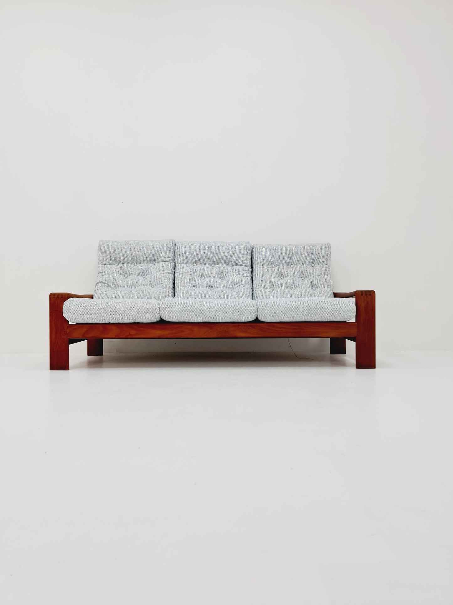 Mid Century couch in teak 3-Seater Sofa by EMC Denmark 1960