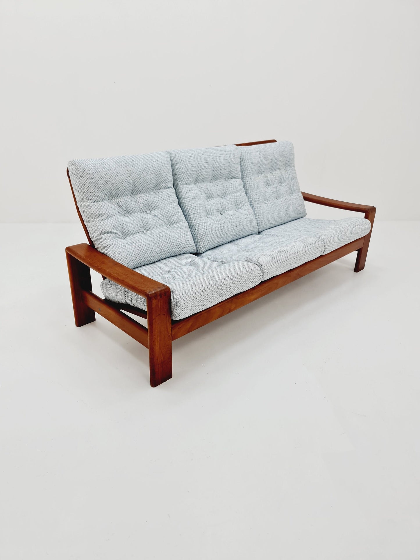 Mid Century couch in teak 3-Seater Sofa by EMC Denmark 1960