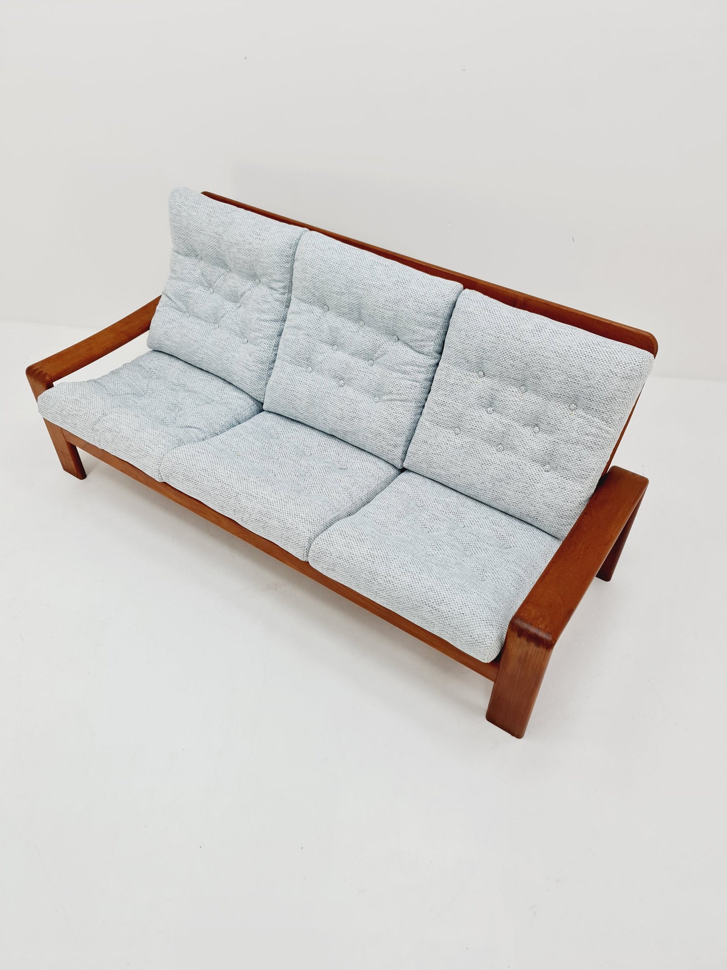 Mid Century couch in teak 3-Seater Sofa by EMC Denmark 1960