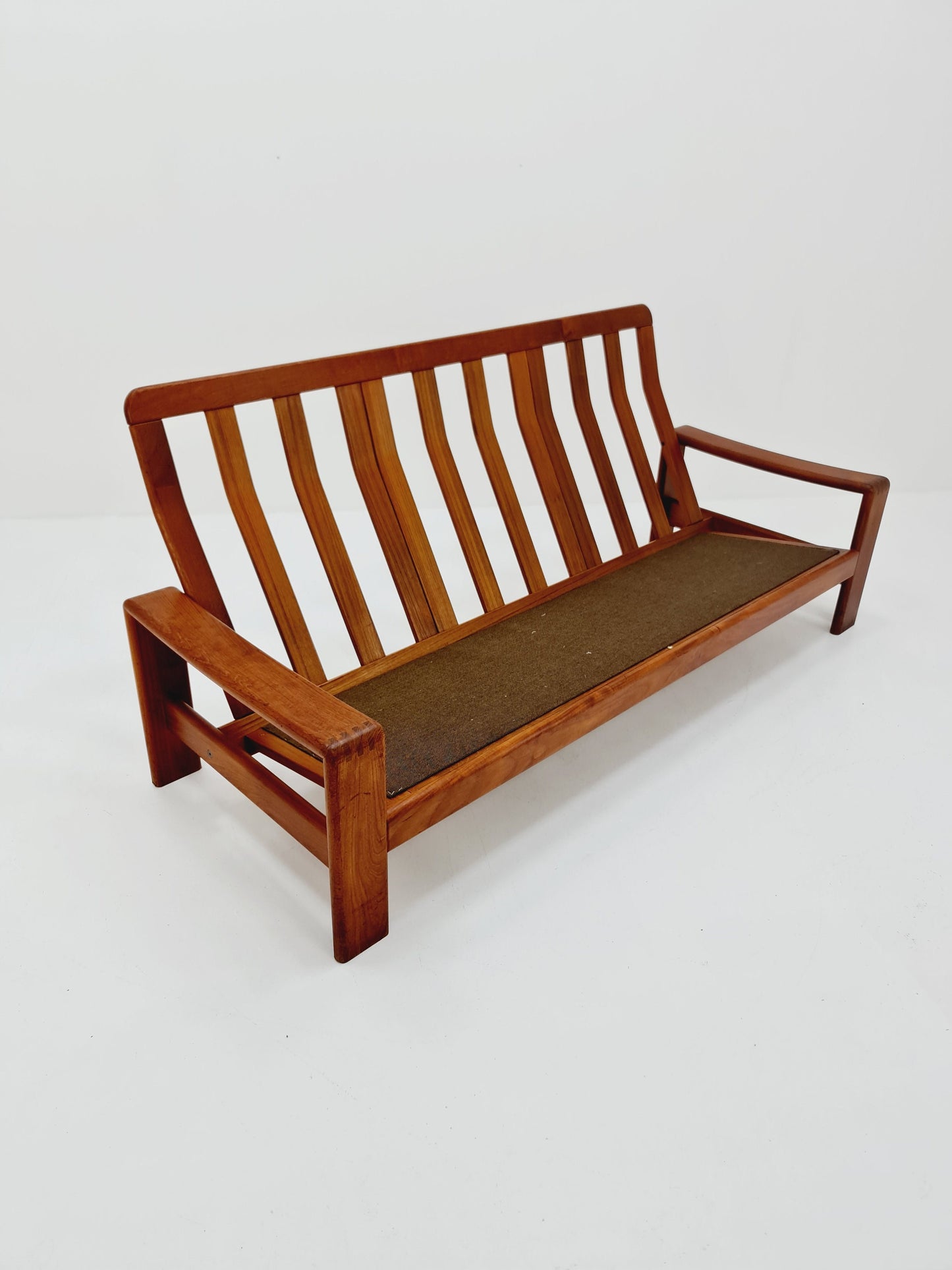 Mid Century couch in teak 3-Seater Sofa by EMC Denmark 1960