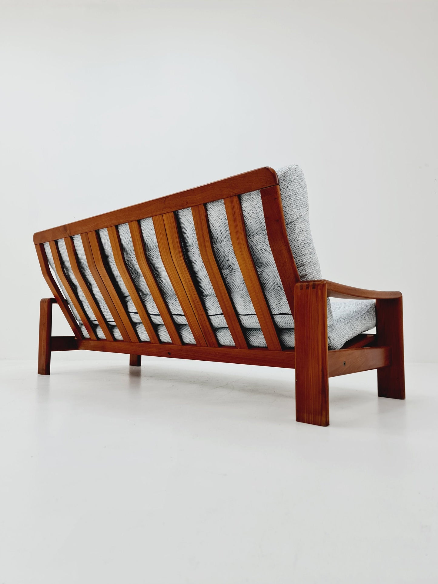 Mid Century couch in teak 3-Seater Sofa by EMC Denmark 1960