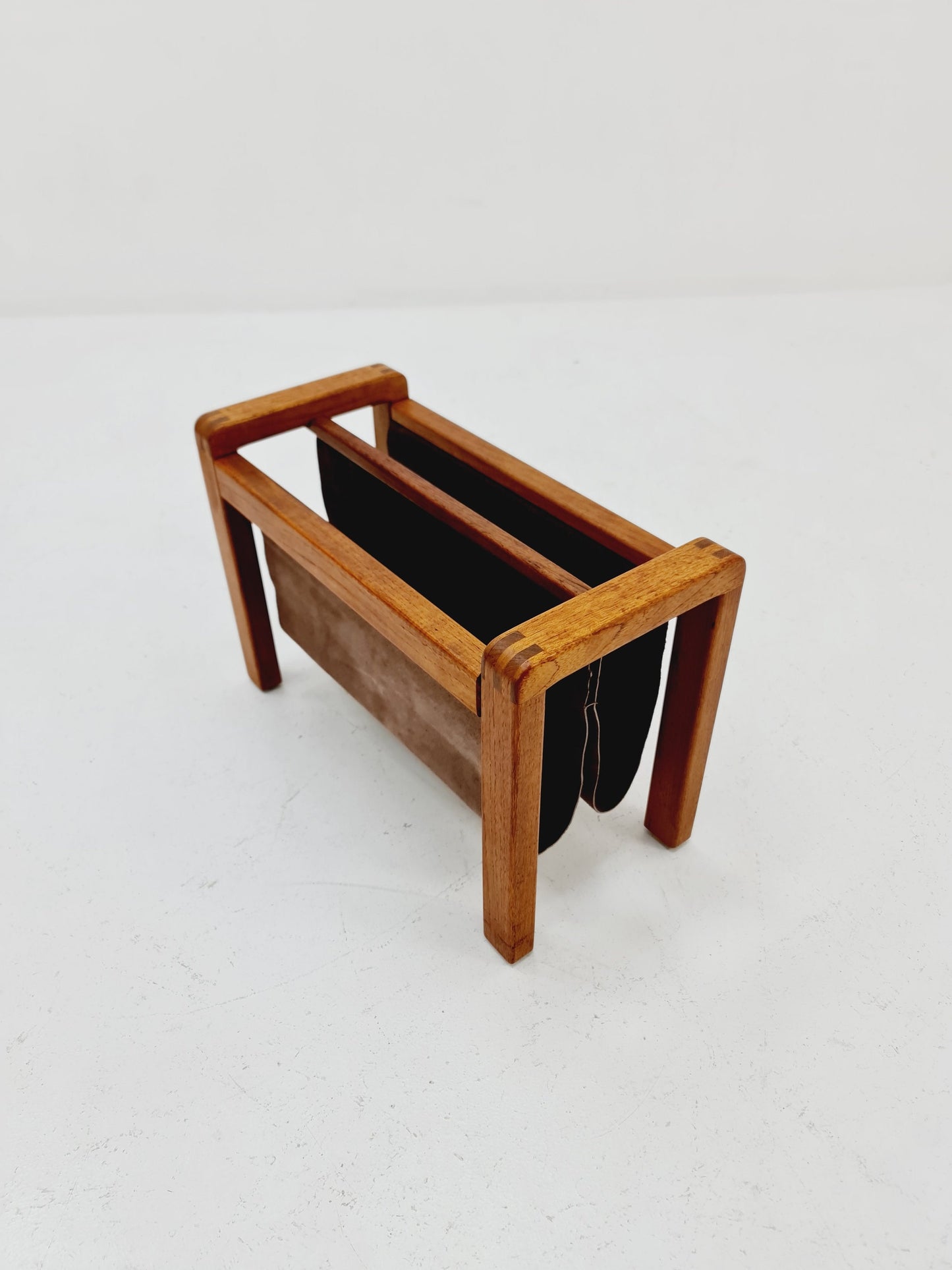 Danish Mid century solid teak magazine rack by Salling stolefabrik, 1960s