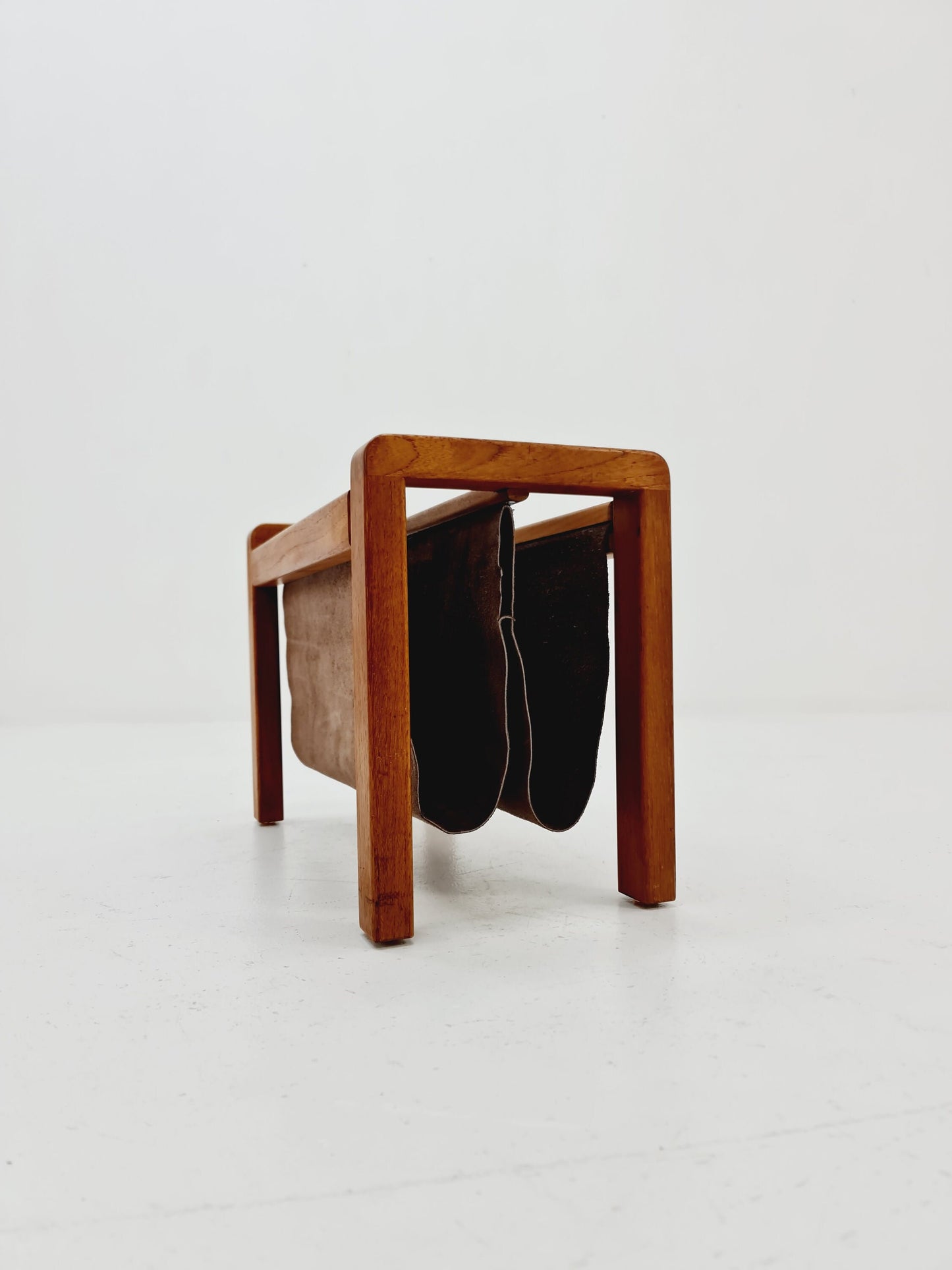 Danish Mid century solid teak magazine rack by Salling stolefabrik, 1960s