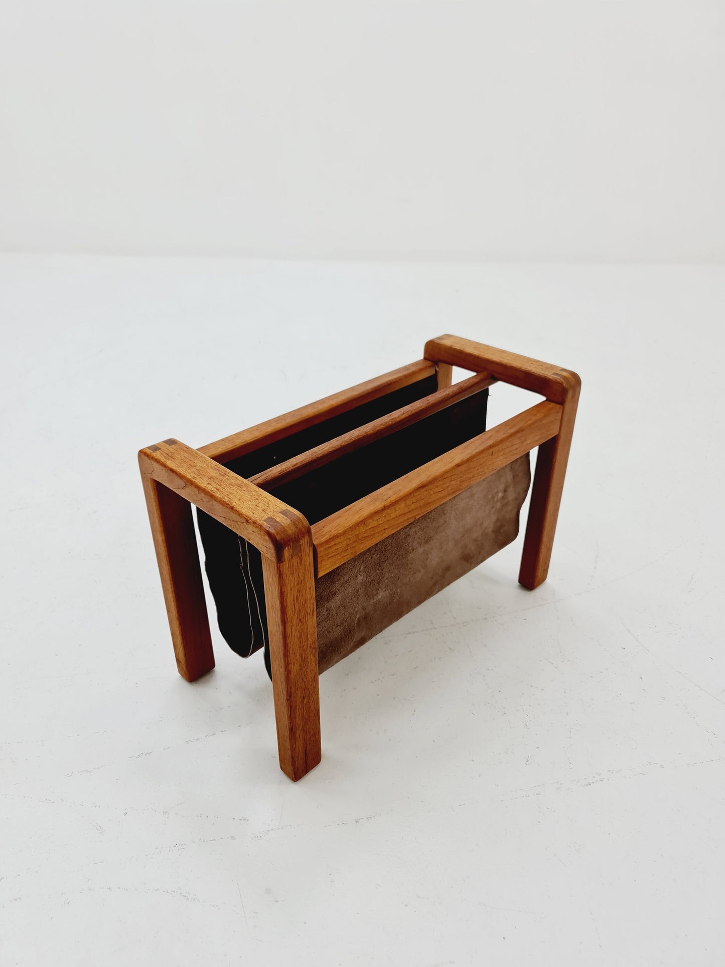 Danish Mid century solid teak magazine rack by Salling stolefabrik, 1960s