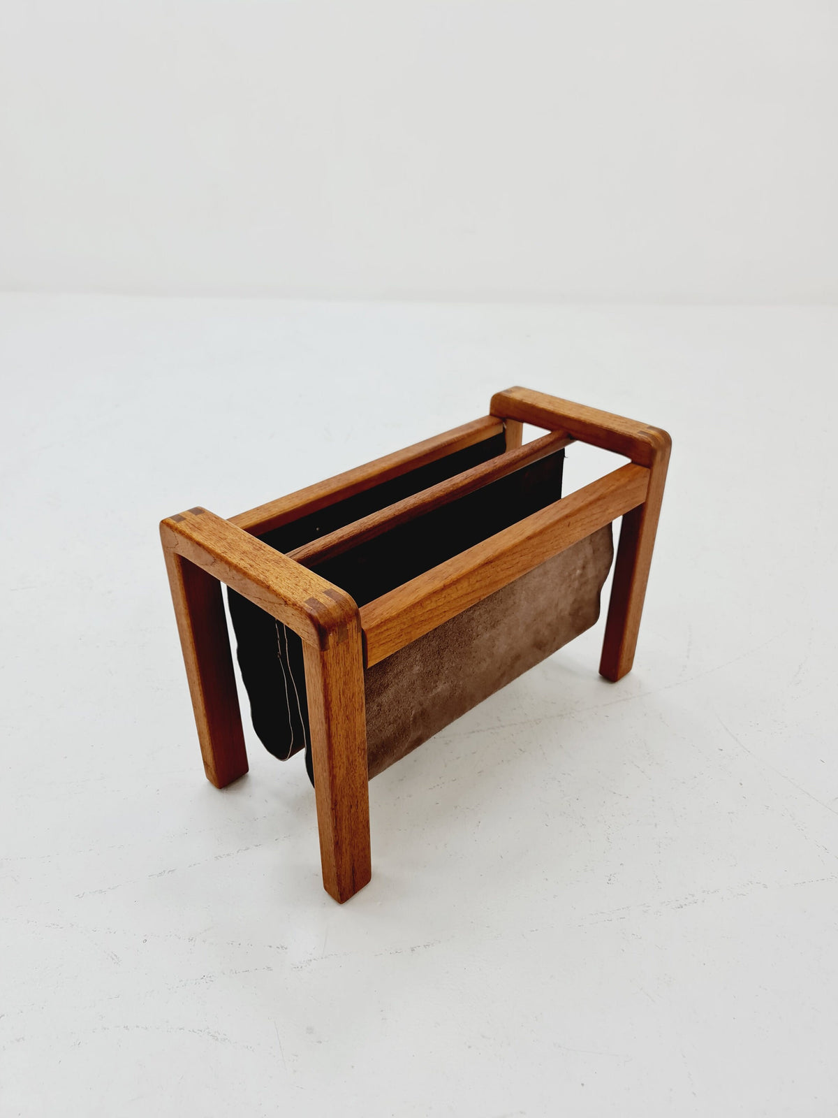Danish Mid century solid teak magazine rack by Salling stolefabrik, 1960s