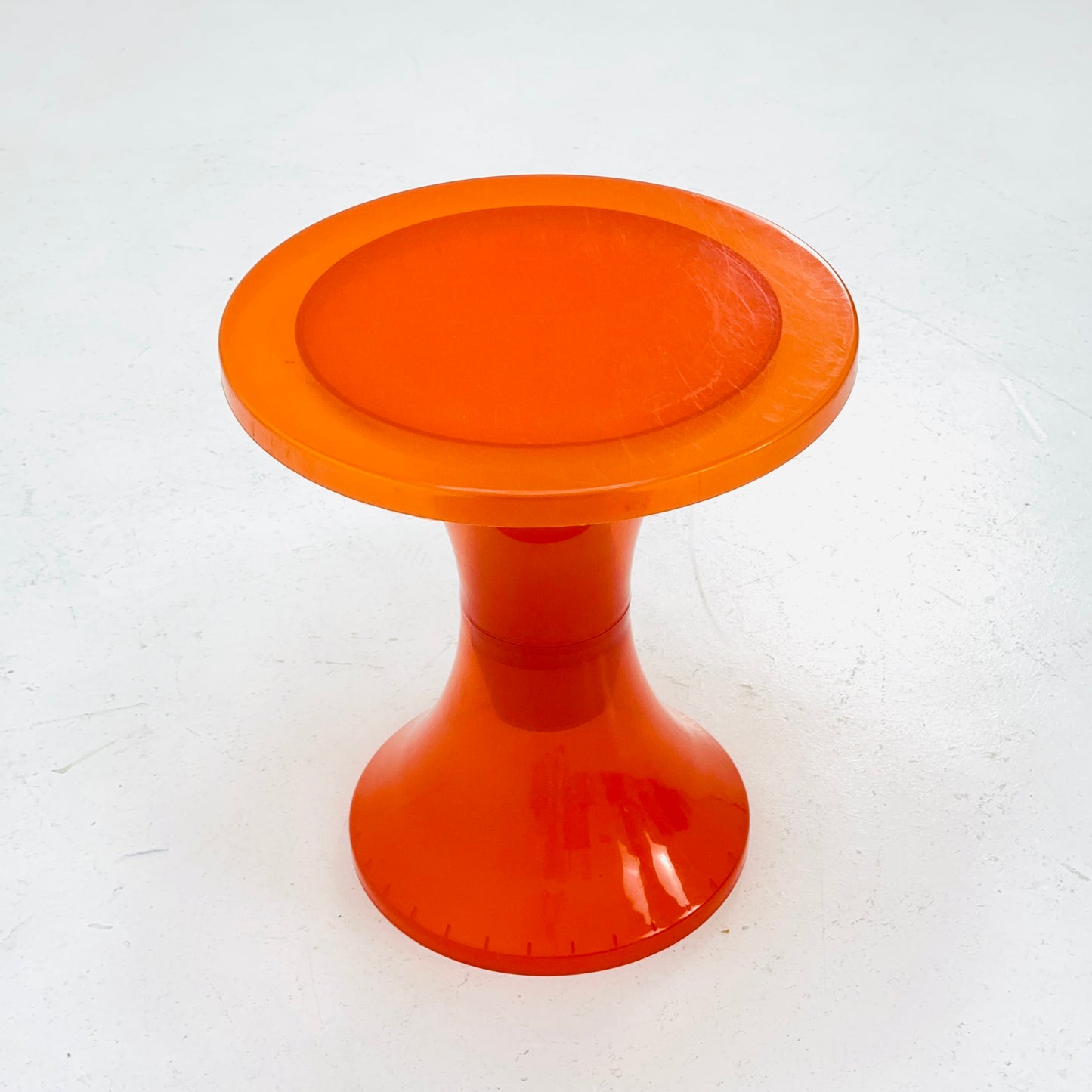 Space age orange Tom Tom crystal stool 1970s