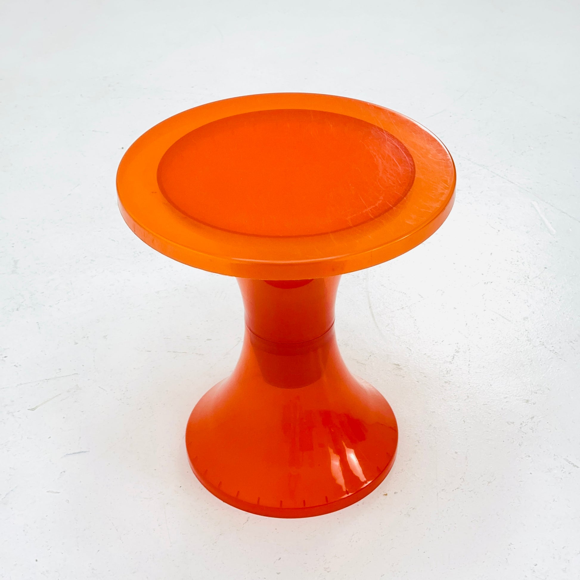 Space age orange Tom Tom crystal stool 1970s