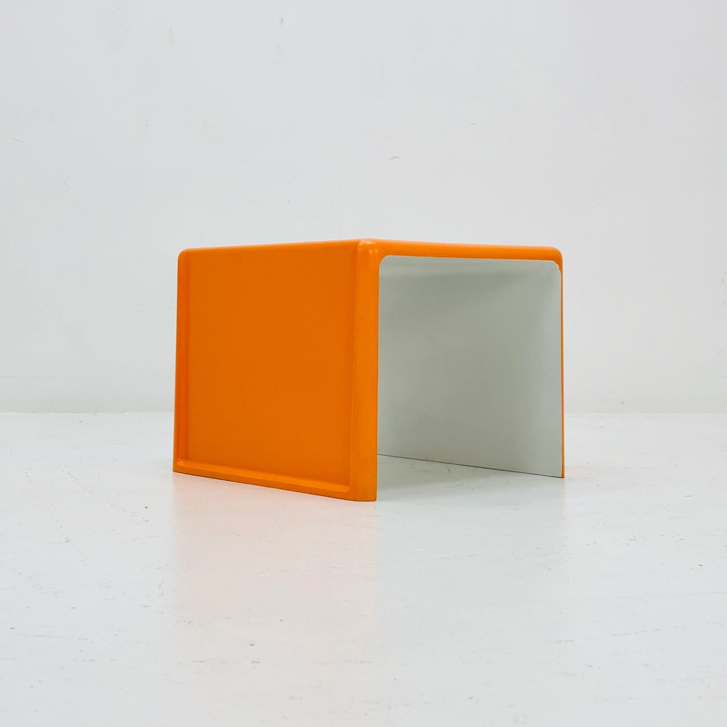 Space age orange white Nesting table by Peter Ghyczy, 1960s