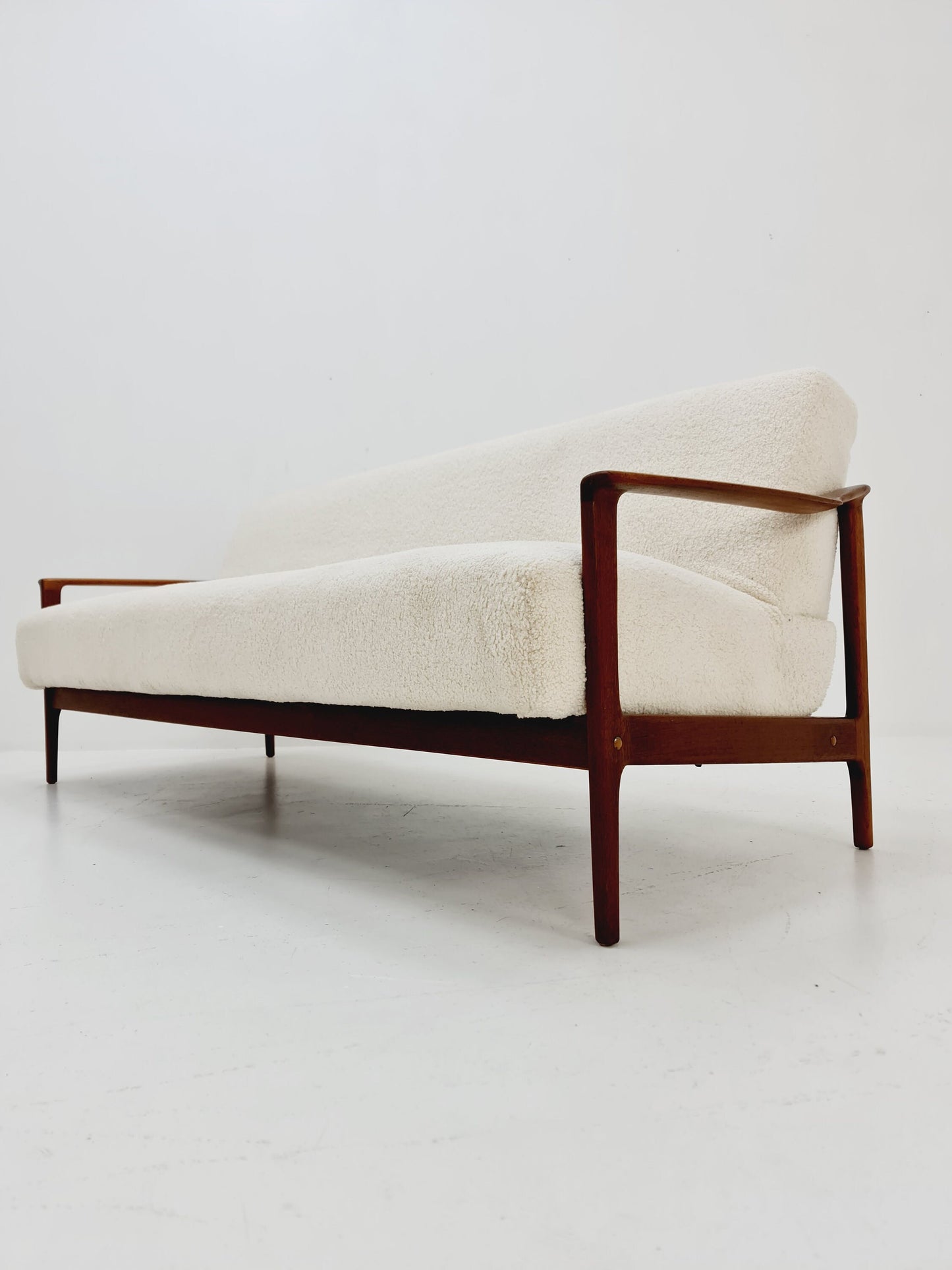 Mid-century Rare German teak lounge sofa/ Easy sofa /daybed, 1960s