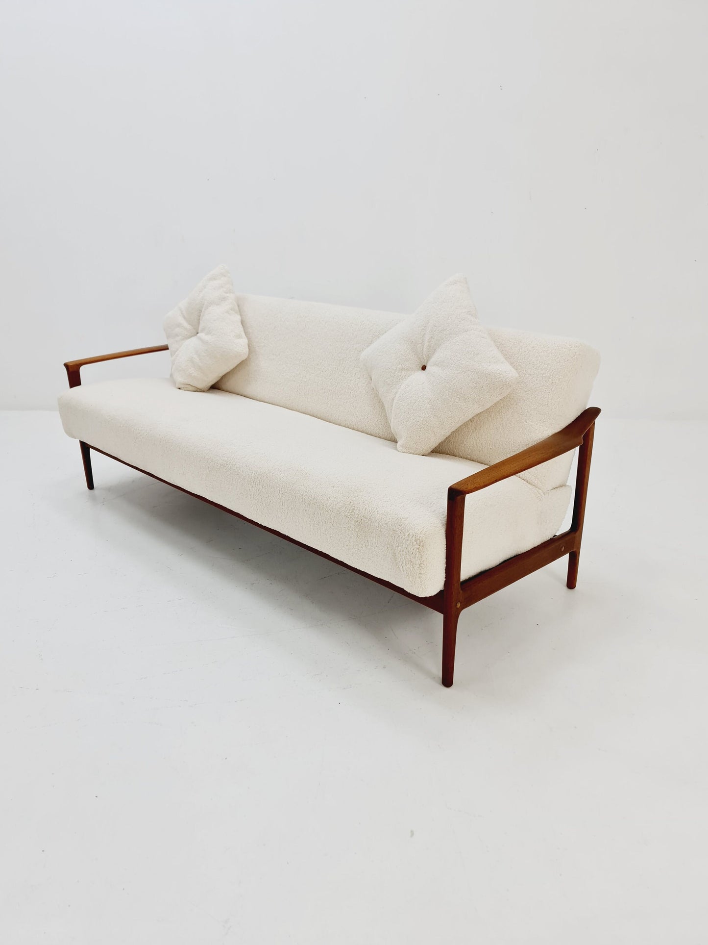 Mid-century Rare German teak lounge sofa/ Easy sofa /daybed, 1960s