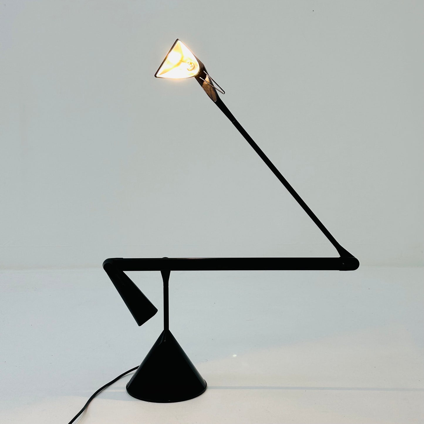 Black Aluminum Zelig Table Lamp by Walter A. Monici for Lumina, 1980s