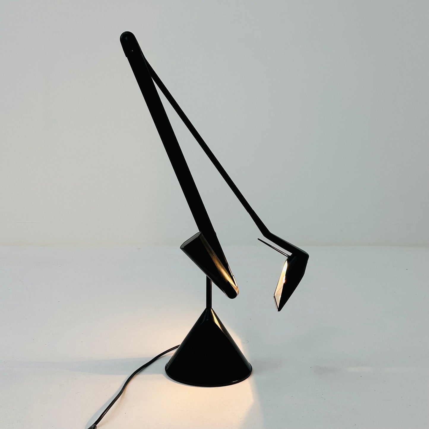 Black Aluminum Zelig Table Lamp by Walter A. Monici for Lumina, 1980s