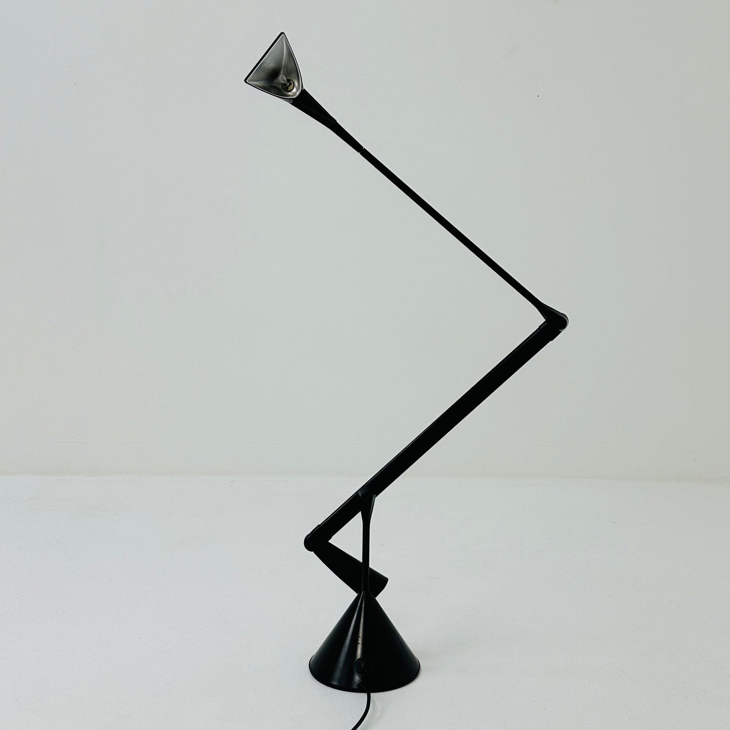 Black Aluminum Zelig Table Lamp by Walter A. Monici for Lumina, 1980s