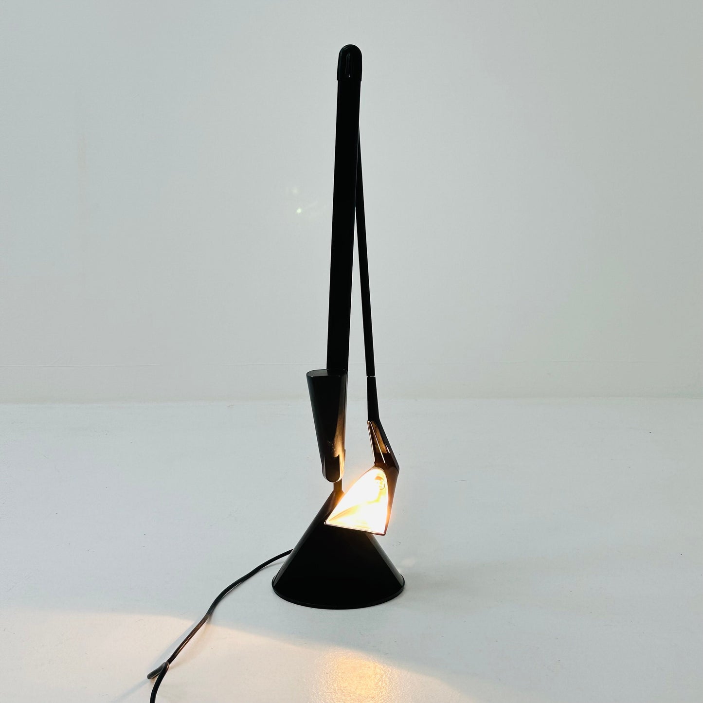 Black Aluminum Zelig Table Lamp by Walter A. Monici for Lumina, 1980s