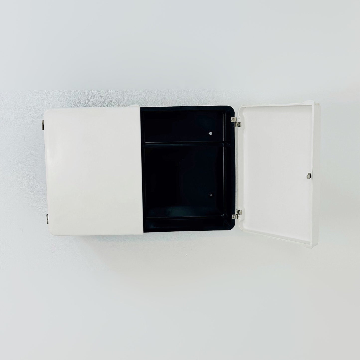 Space age black and white medical cabinet,bathroom cabinet 1970s