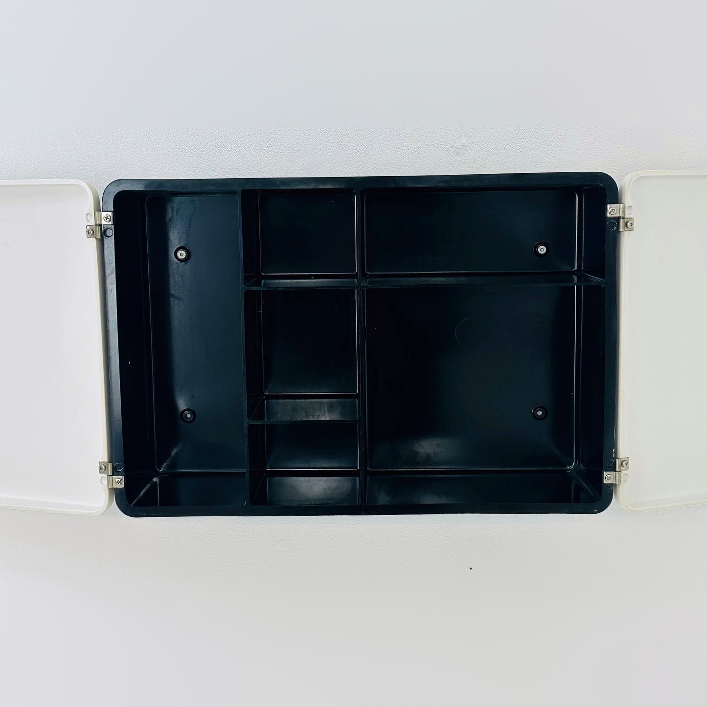 Space age black and white medical cabinet,bathroom cabinet 1970s