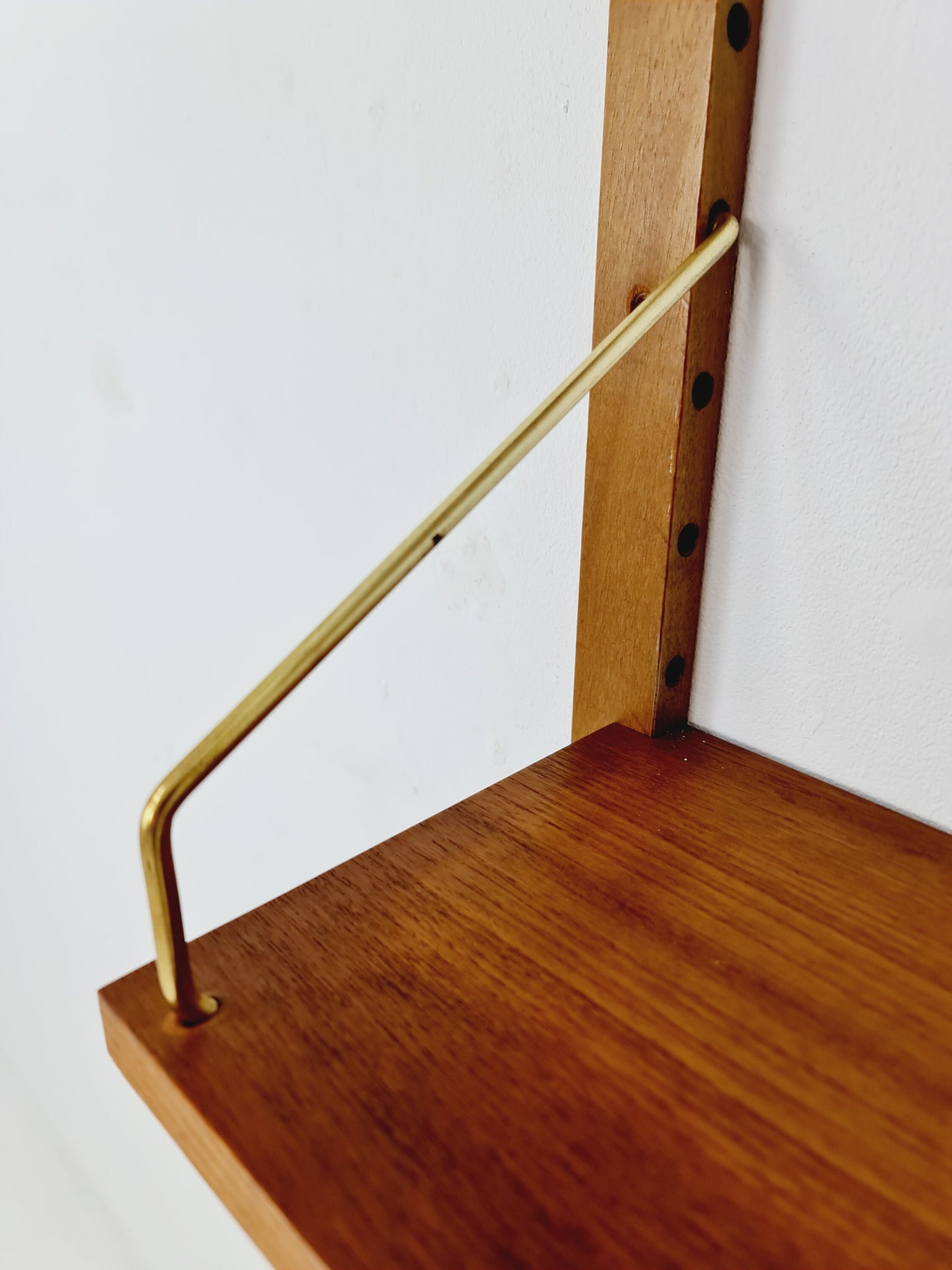 Midcentury Danish walnut Wall-Mounted Shelving Unit, by Royal for Poul Cadovius, 1960s