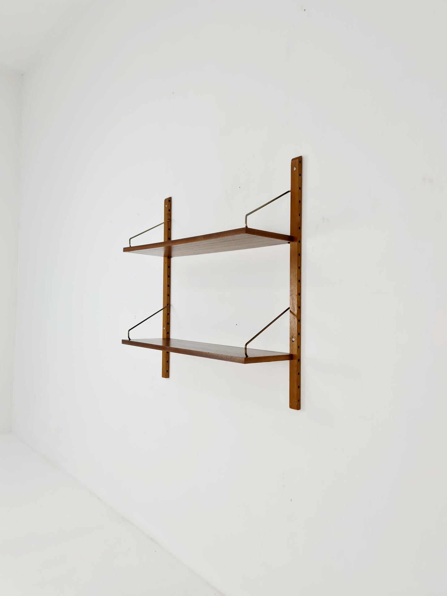 Midcentury Danish walnut Wall-Mounted Shelving Unit, by Royal for Poul Cadovius, 1960s