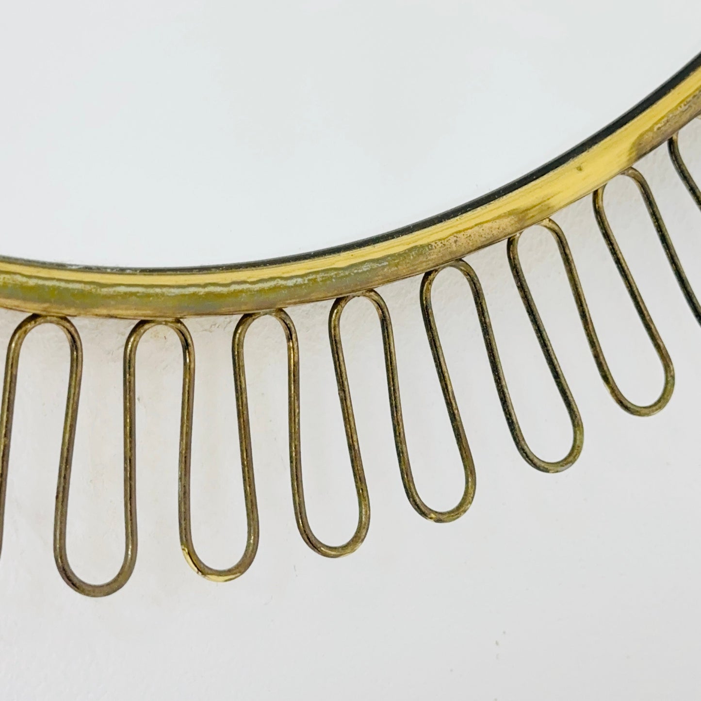 Mid-century wall mirror by Josef Frank Svenskt Tenn, Austria, Sweden, brass, 1950s