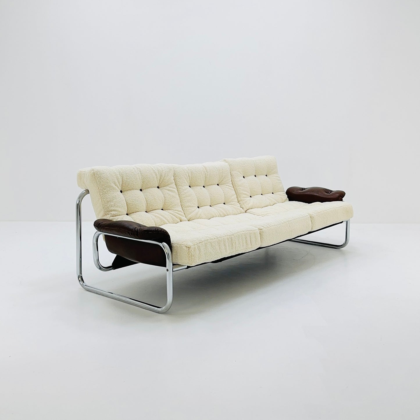 Mid century 3-Seater tubular frame sofa "BORKUM" by John Bertil Häggström ,from Ikea 1970s
