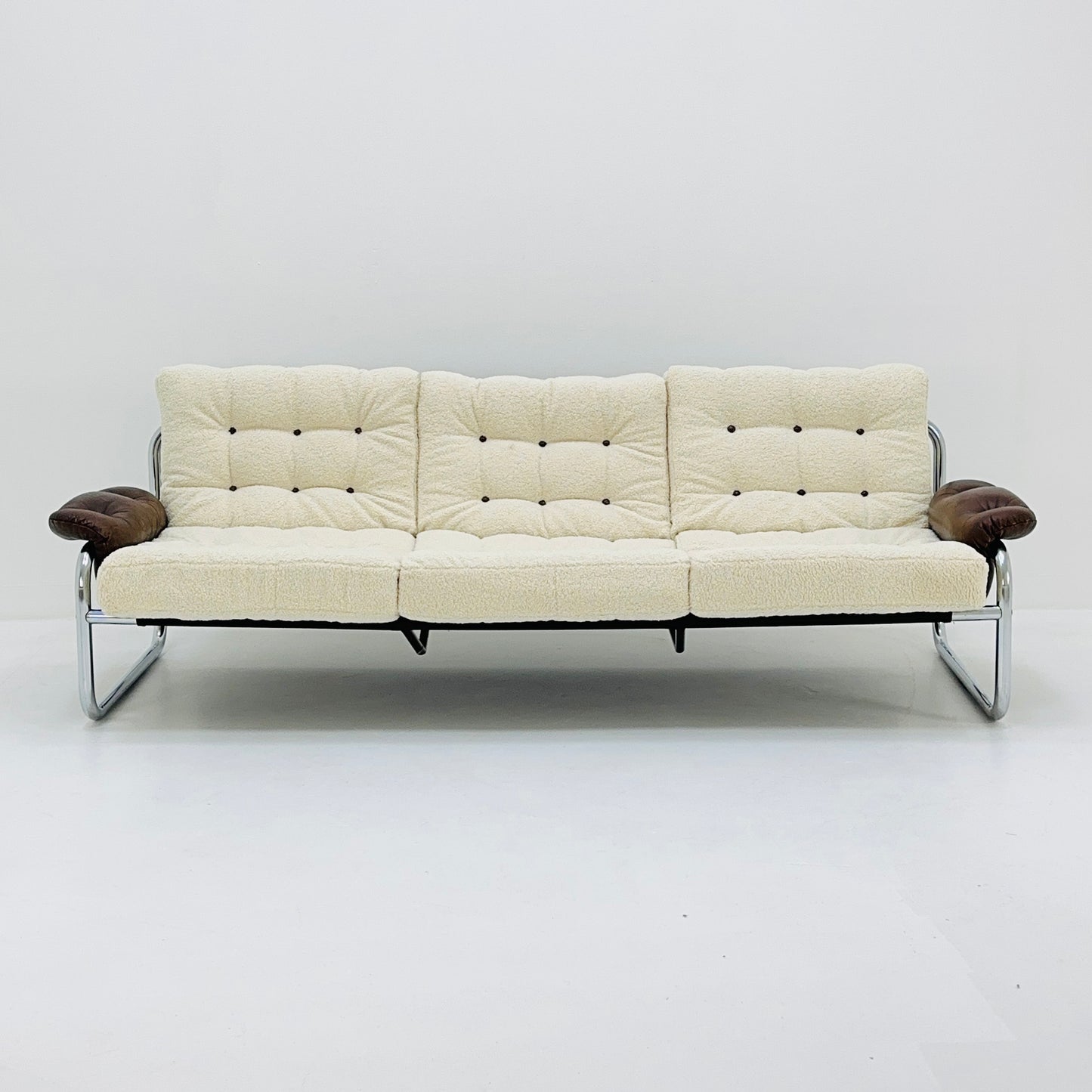 Mid century 3-Seater tubular frame sofa "BORKUM" by John Bertil Häggström ,from Ikea 1970s
