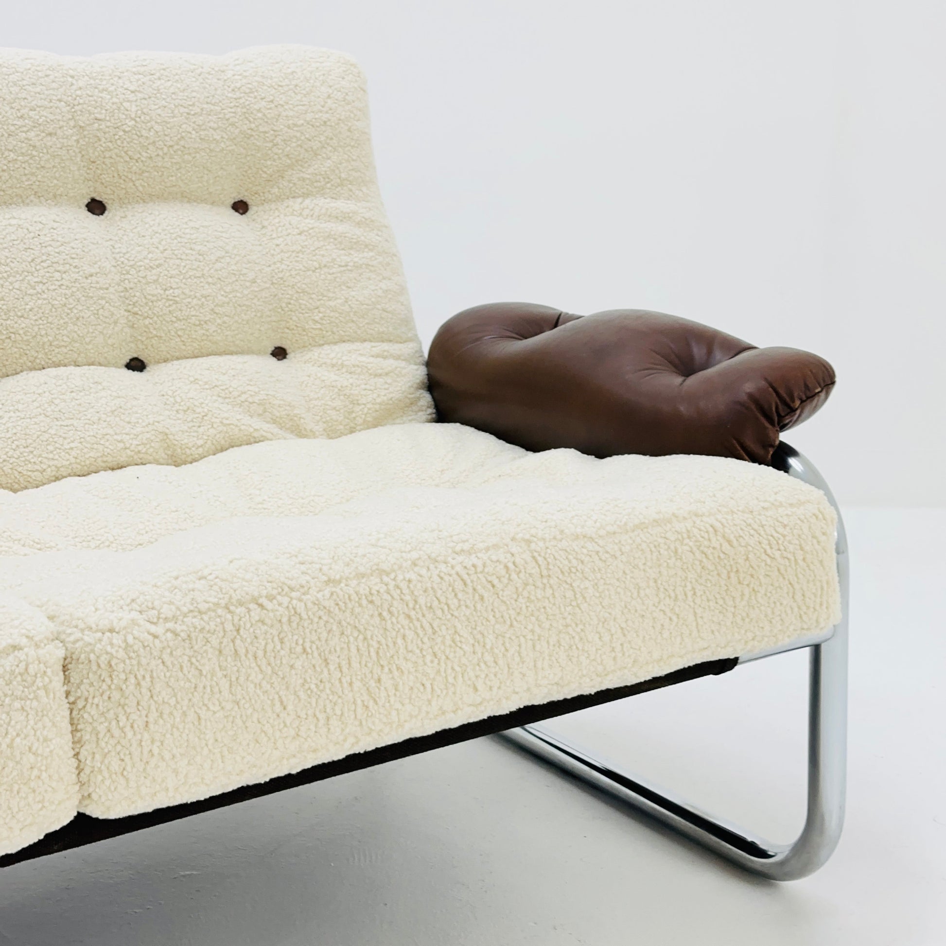 Mid century 3-Seater tubular frame sofa "BORKUM" by John Bertil Häggström ,from Ikea 1970s