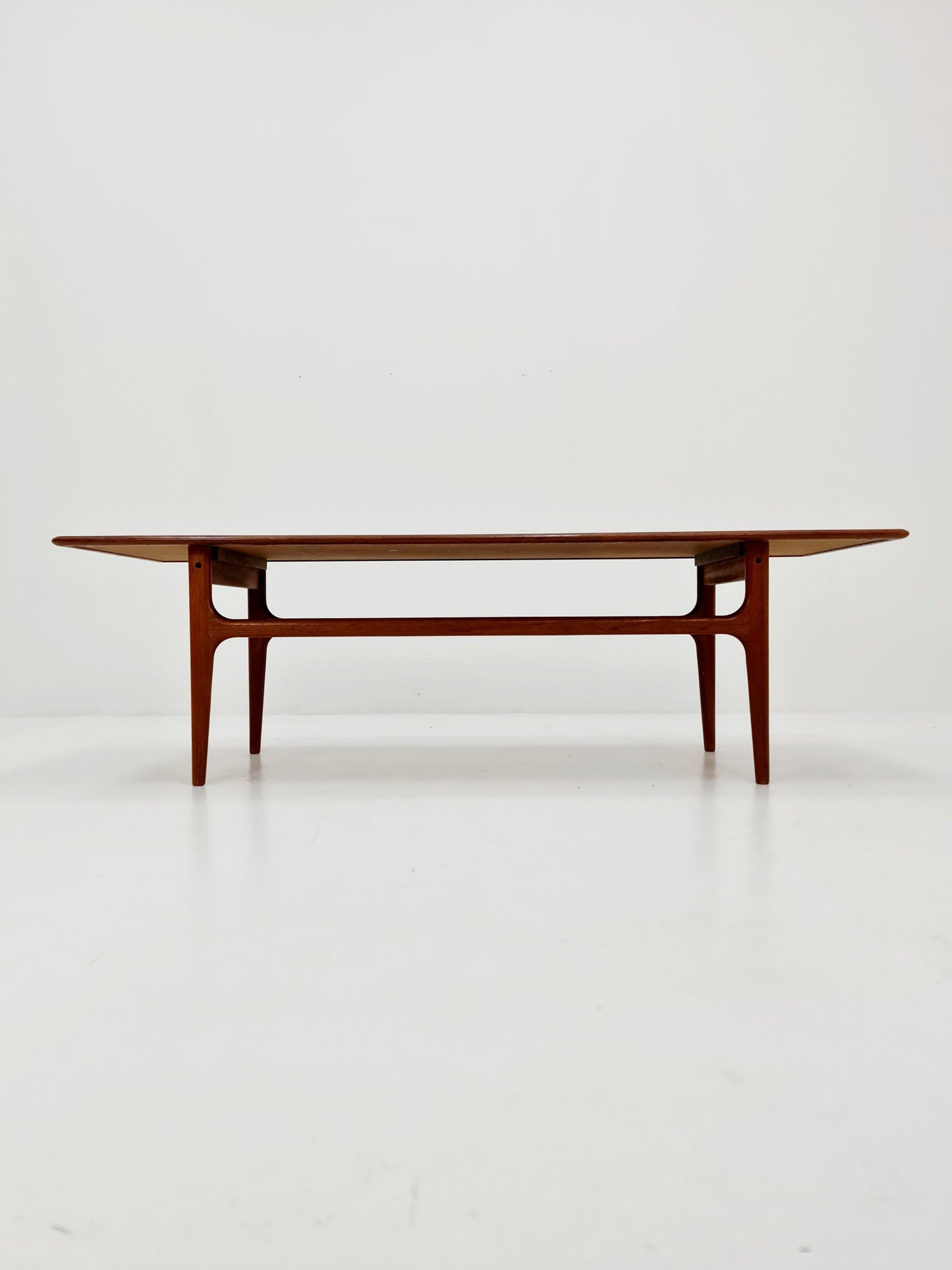 Mid century Danish Teak & Rattan Coffee table by Trioh Möbler Denmark, 1960s