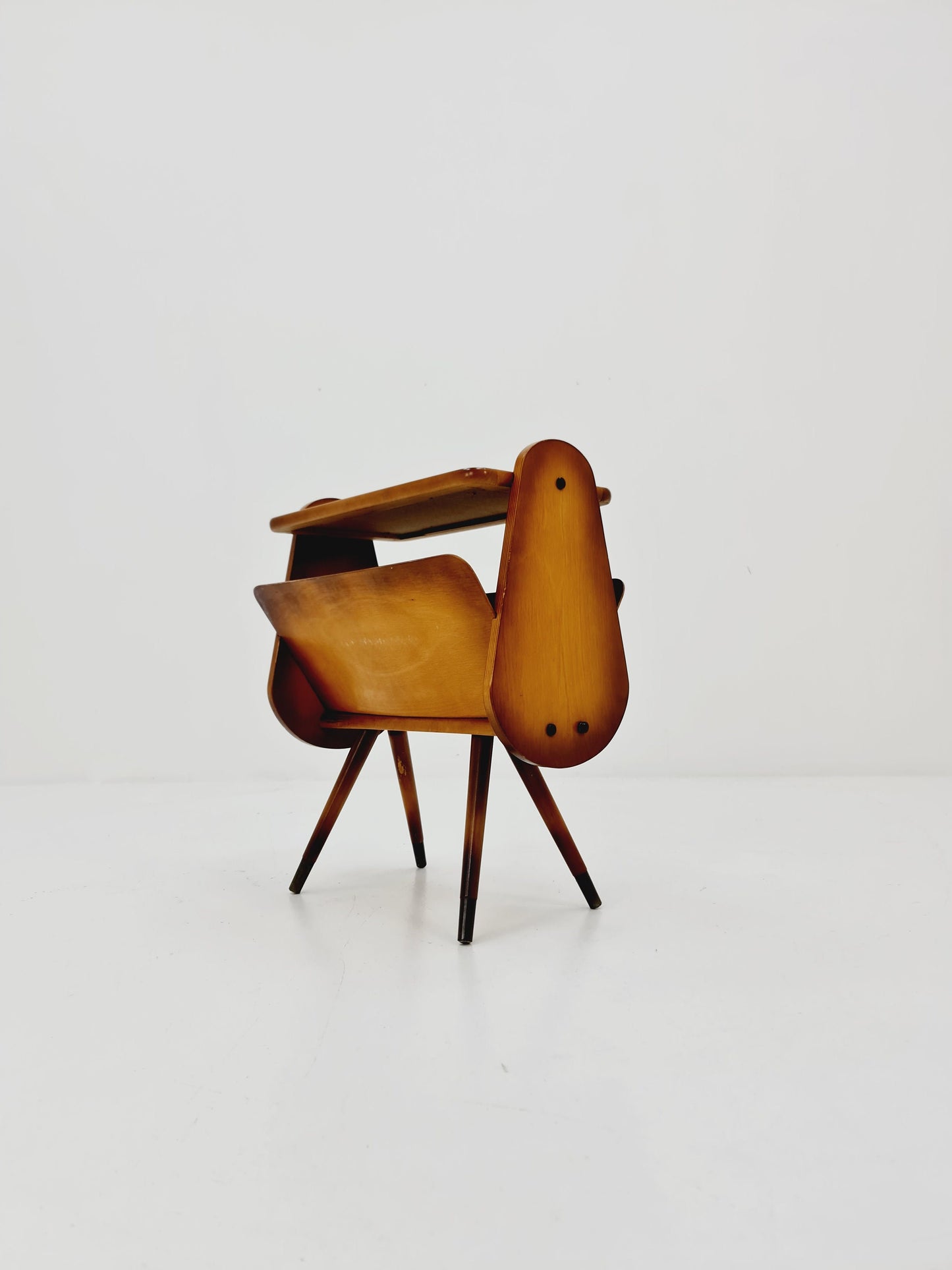Super Rare Vintage German mid century Sidetable magazine rack, 1950s