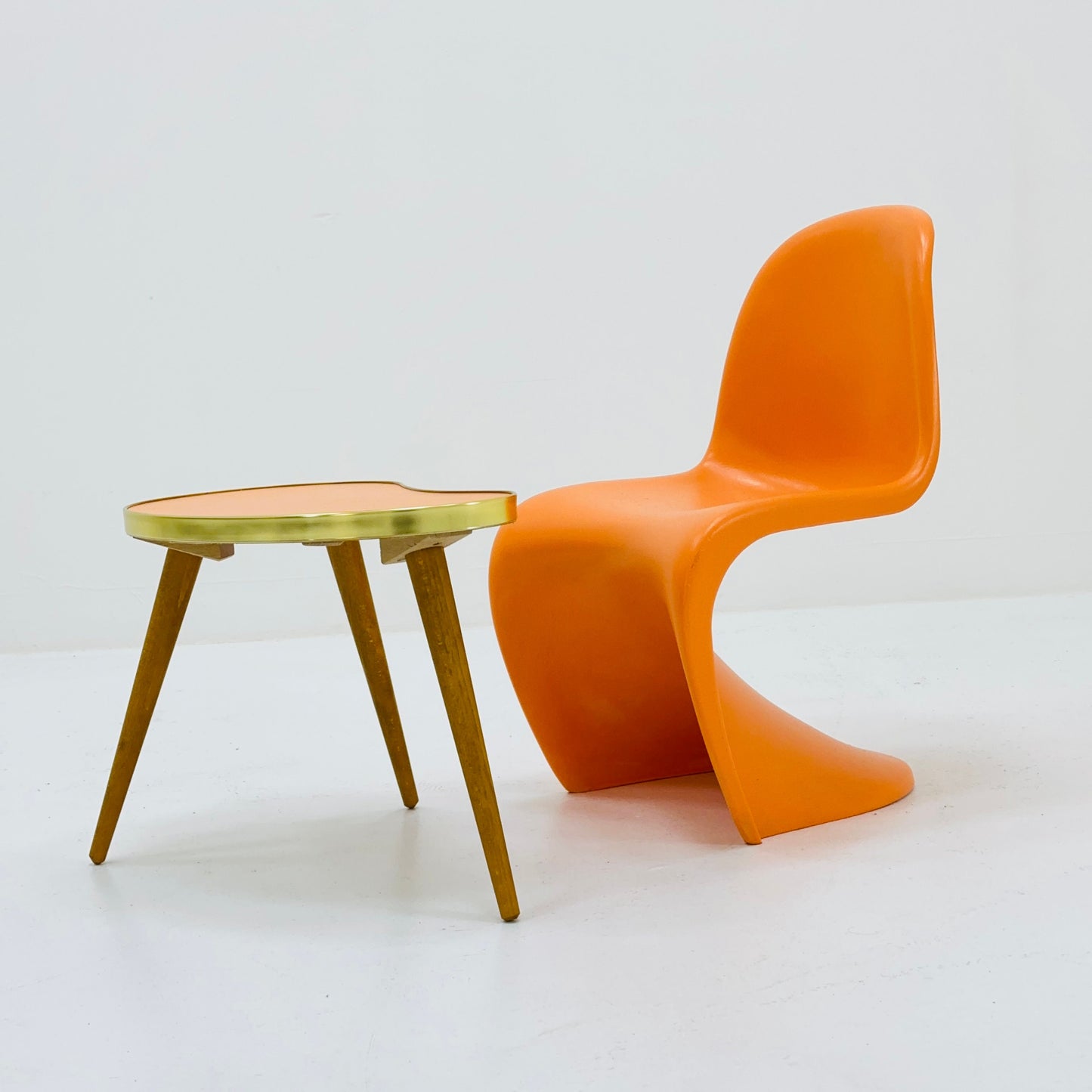 Space age set of Junior Kids Chair by Verner Panton for Vitra, 2006 with flower table -set 1970s