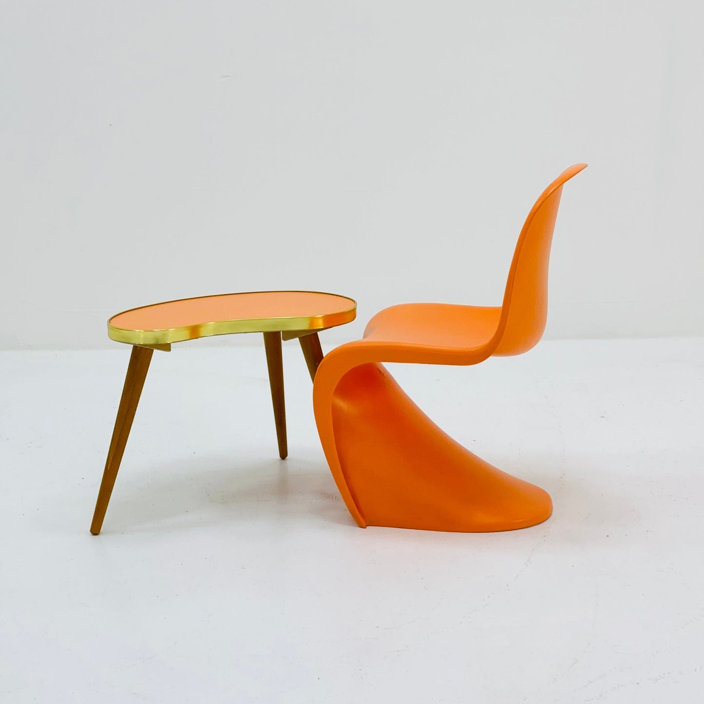 Space age set of Junior Kids Chair by Verner Panton for Vitra, 2006 with flower table -set 1970s