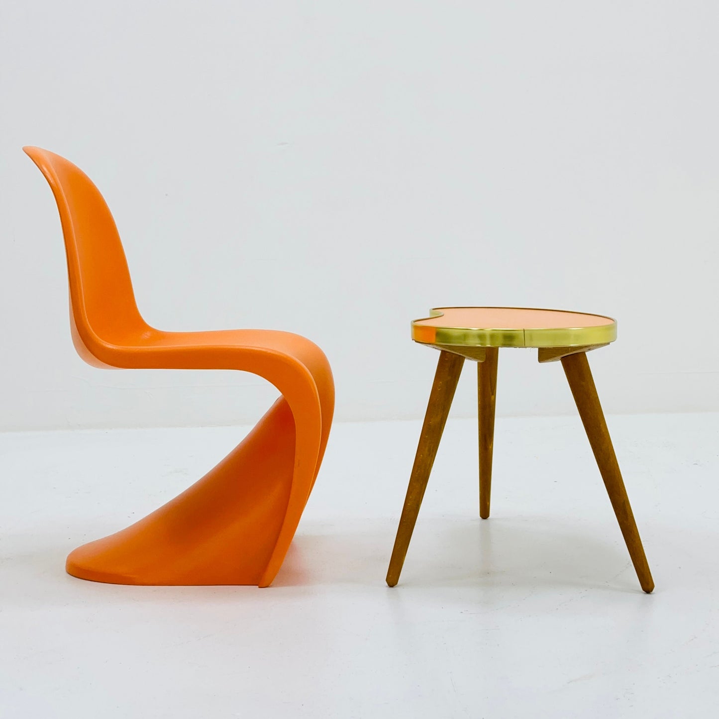 Space age set of Junior Kids Chair by Verner Panton for Vitra, 2006 with flower table -set 1970s
