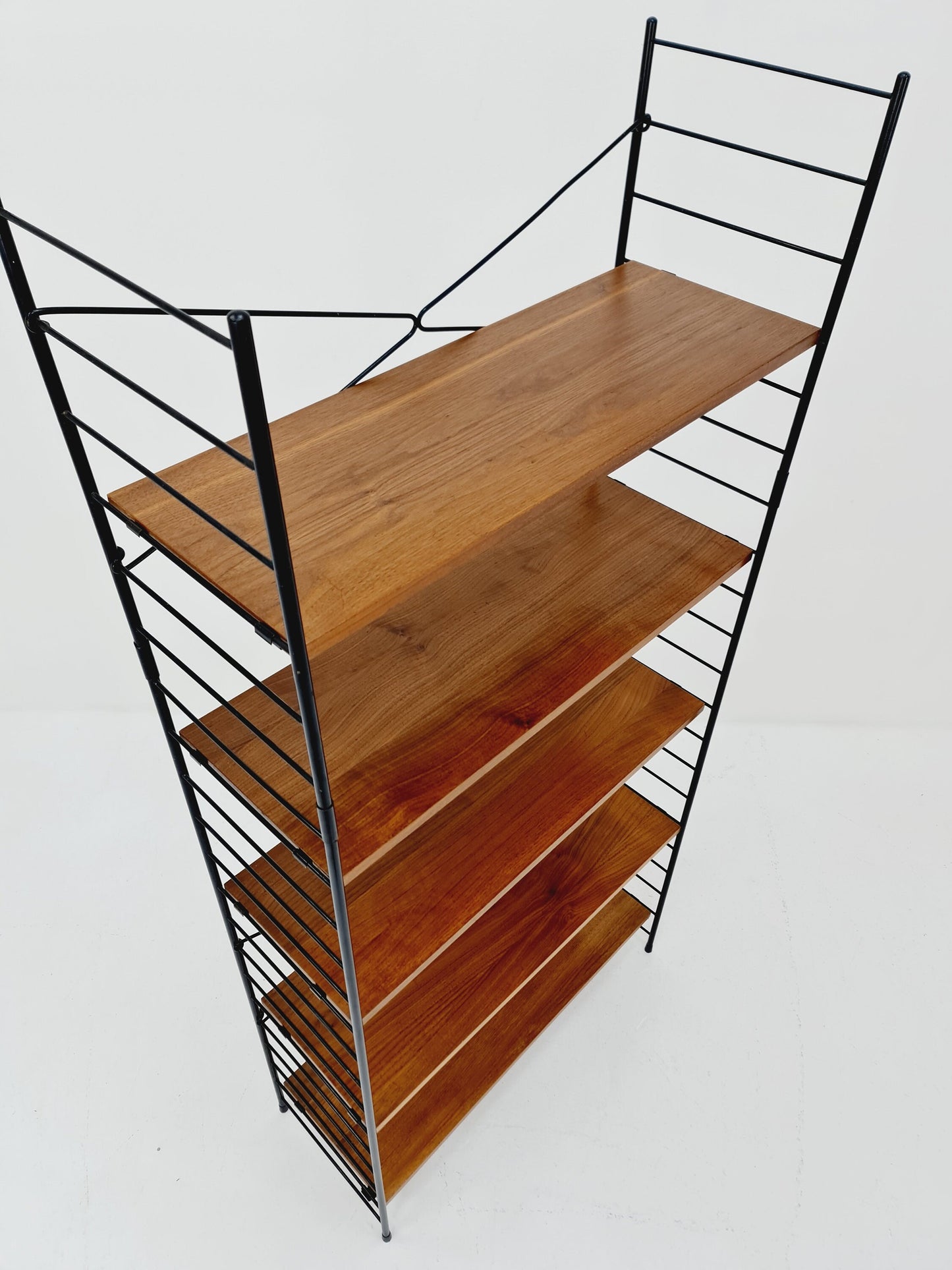 Freestanding string shelf in Teak from the 50s by WHB Germnay