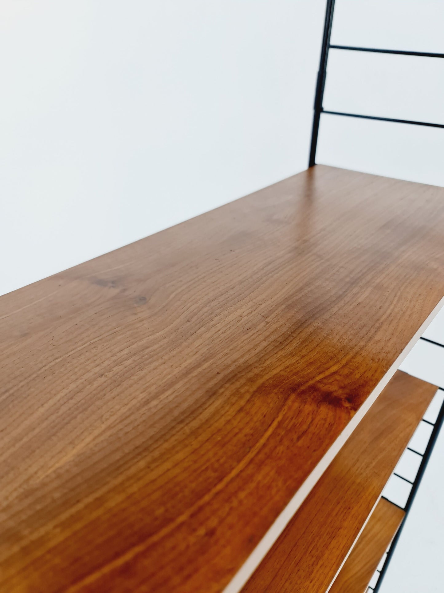Freestanding string shelf in Teak from the 50s by WHB Germnay