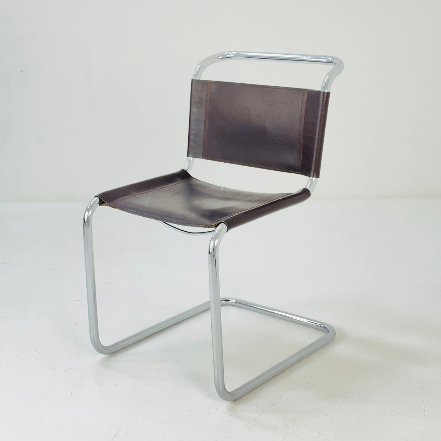 Mid-Century Vintage S33 brown chair from Mart Stam by Fasem Italy 1980er