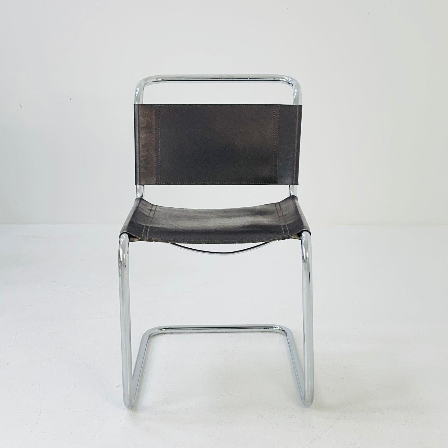 Mid-Century Vintage S33 brown chair from Mart Stam by Fasem Italy 1980er