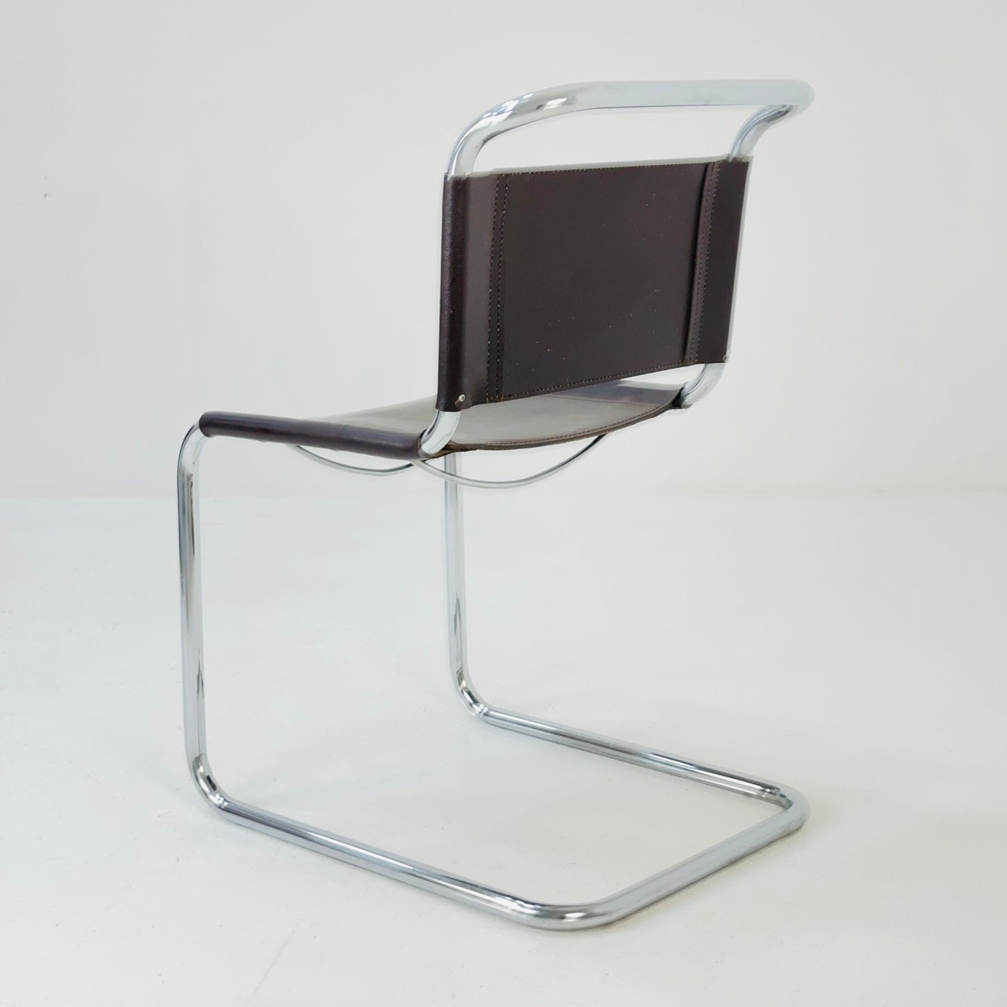Mid-Century Vintage S33 brown chair from Mart Stam by Fasem Italy 1980er