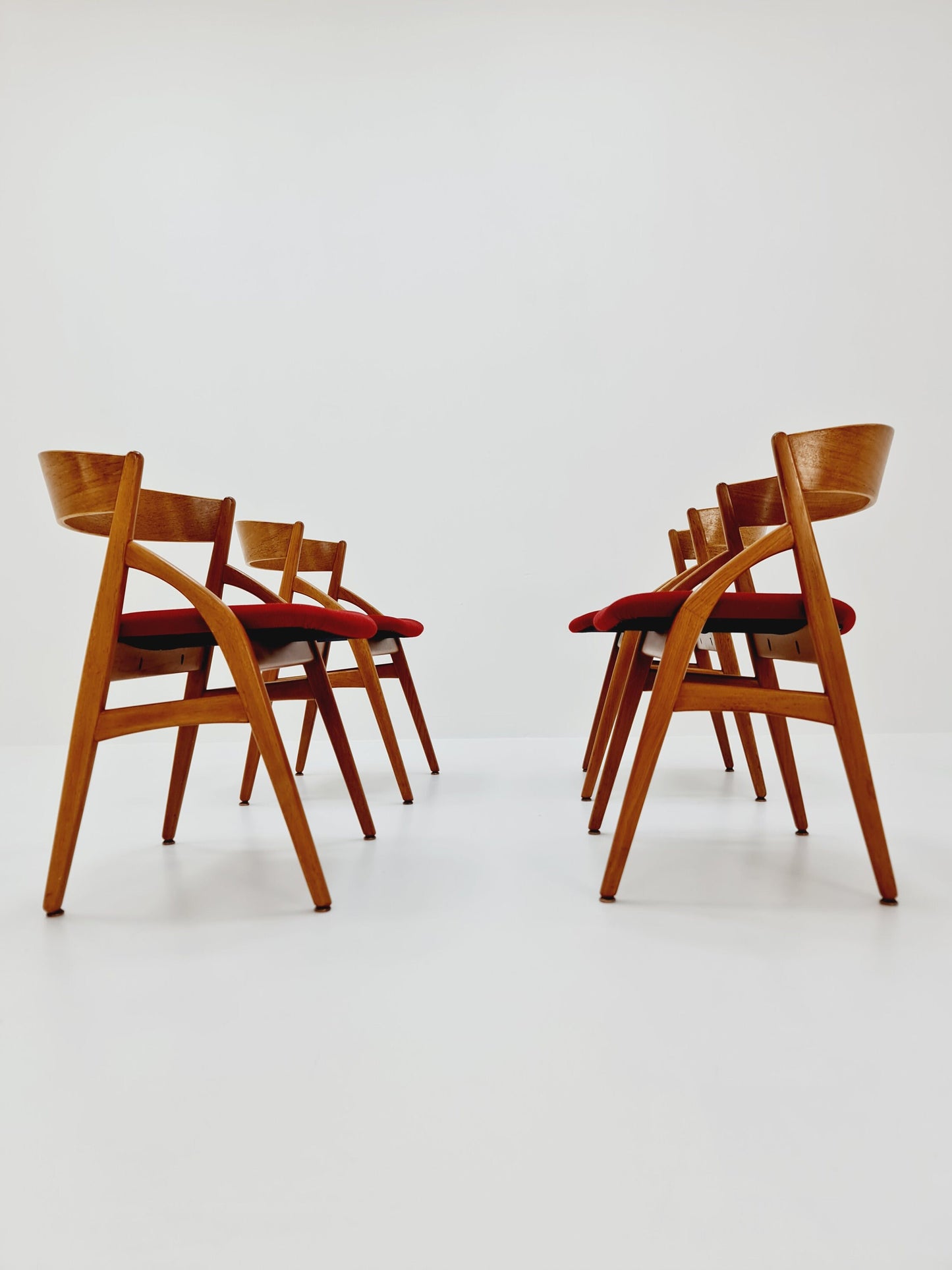 Vintage Danish teak dining charis by johannes Andersen Modell 16 for Uldum Mobelfabrik , 1960s, set of 4